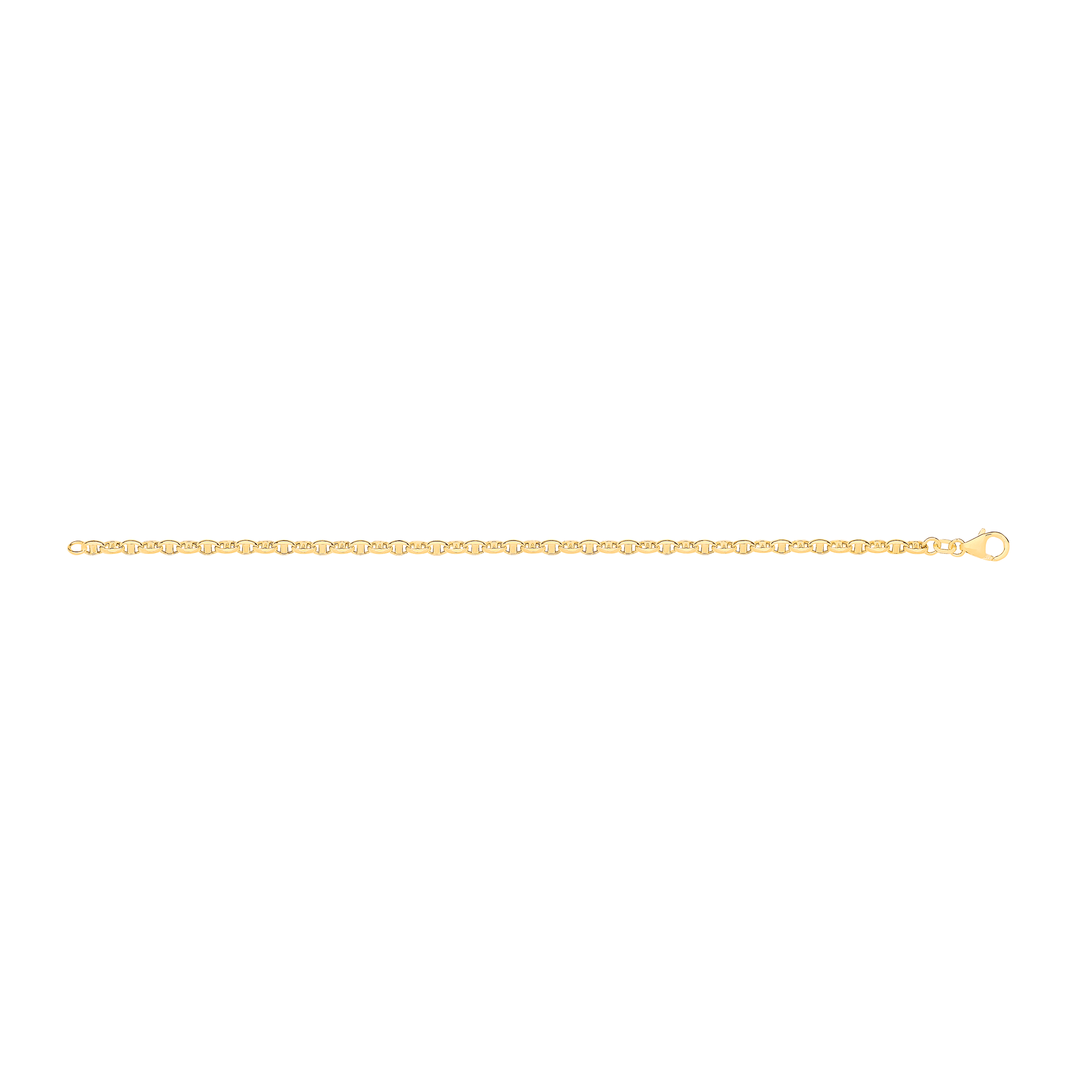 G Hollow Oval Puff Marine 3.6mm Chain - Add Sizing - Precise Jewellers