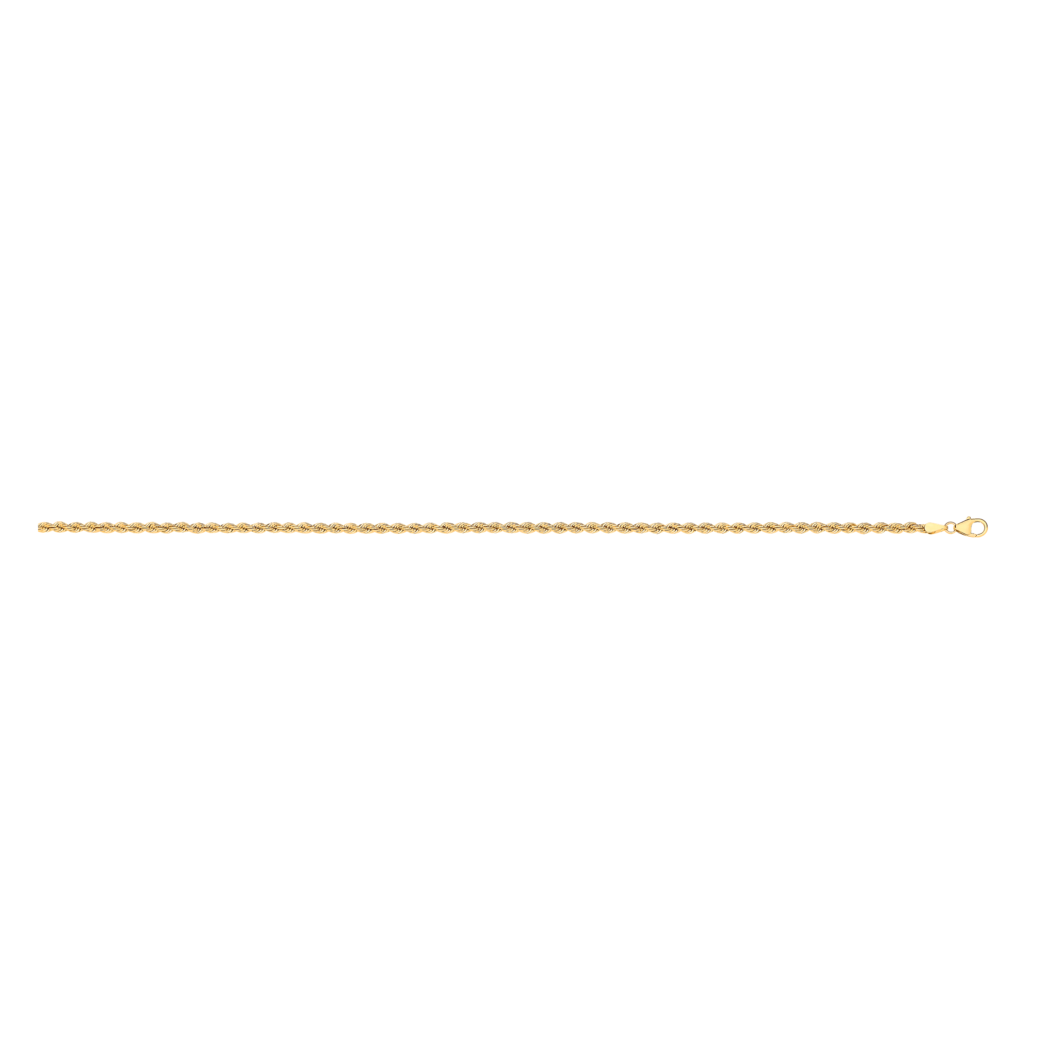 G Hollow Rope 2.7mm Chain - Add Sizing - Precise Jewellers
