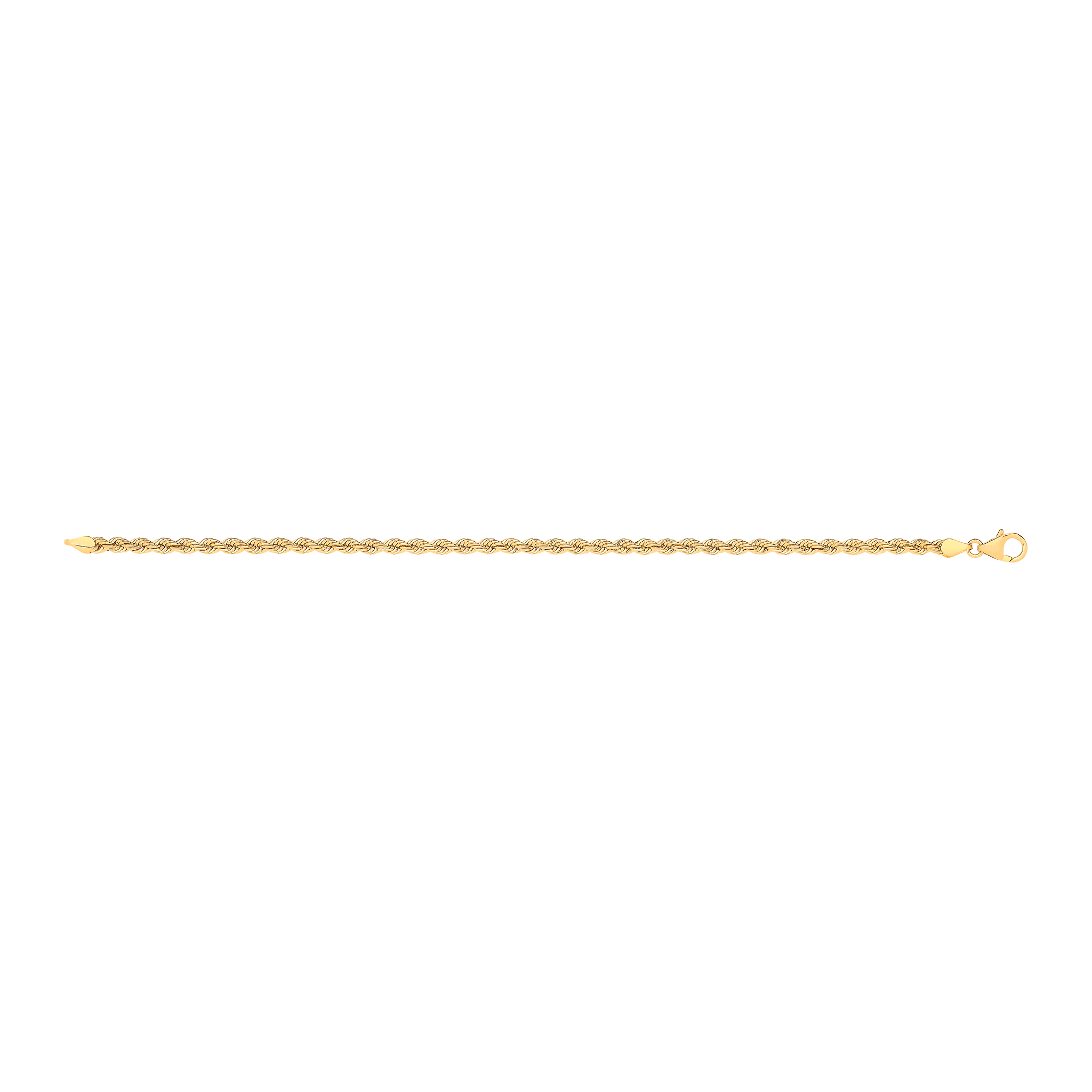 G Hollow Rope 3.3mm Chain - Add Sizing - Precise Jewellers