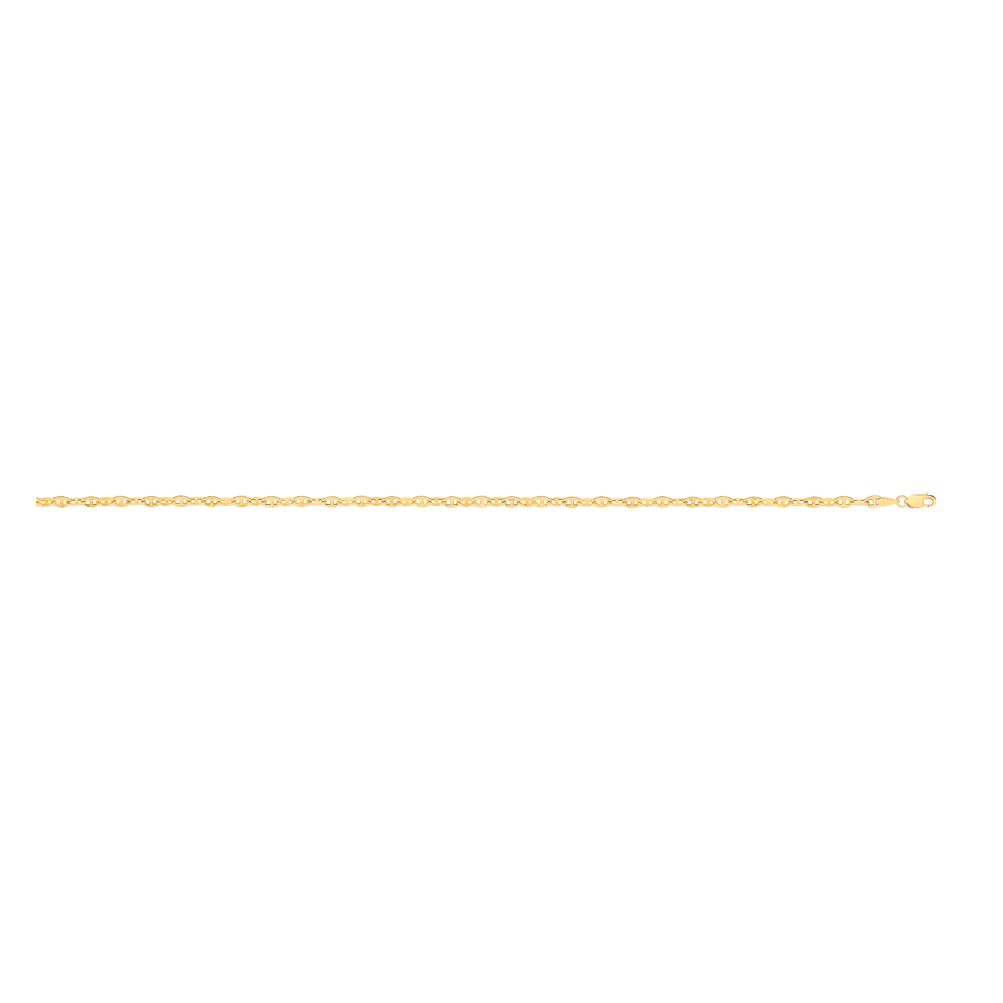 G Hollow Shiny Anchor 3.3mm Chain - Add Sizing - Precise Jewellers