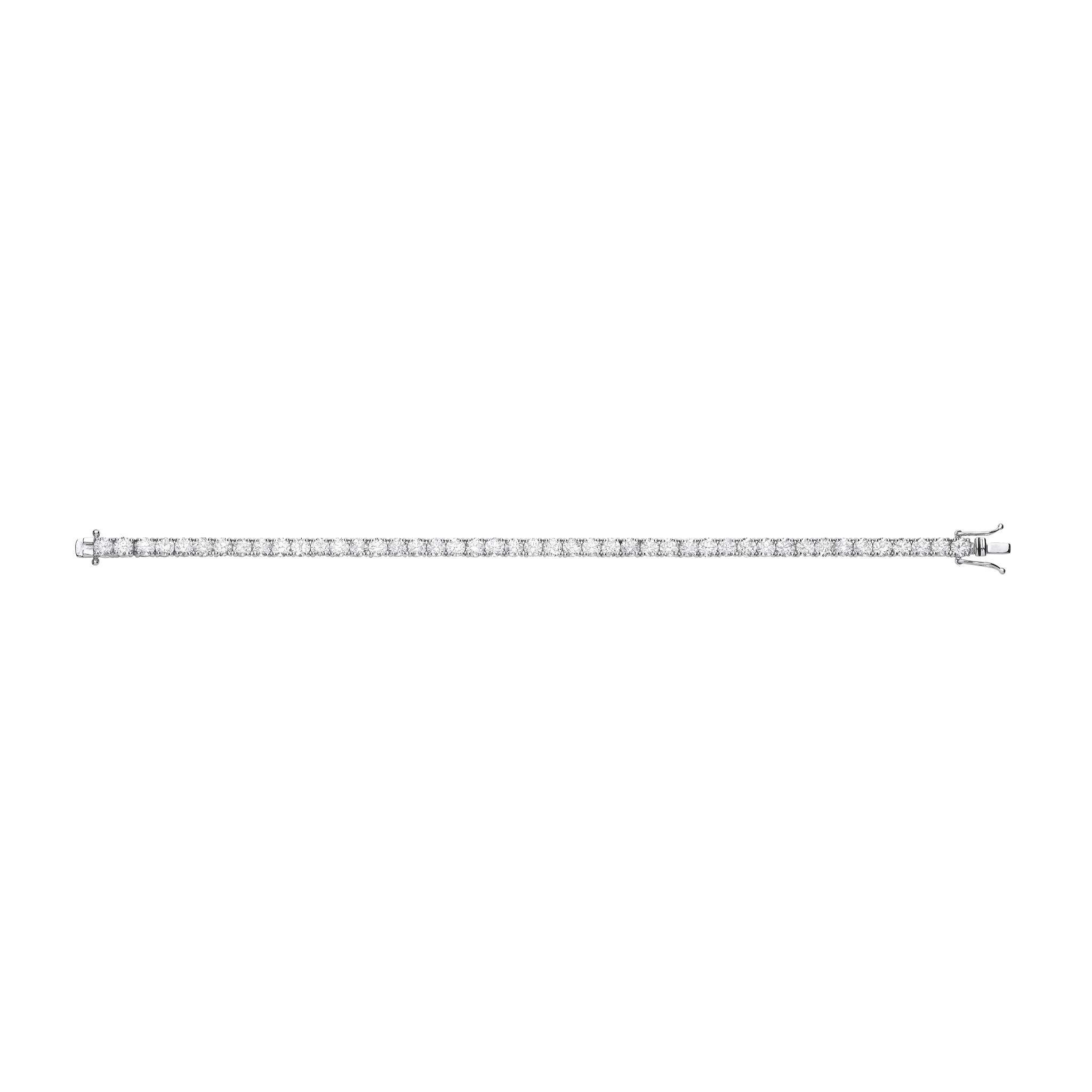 18ct White Gold 10.00ct Diamond Tennis Bracelet - Precise Jewellers