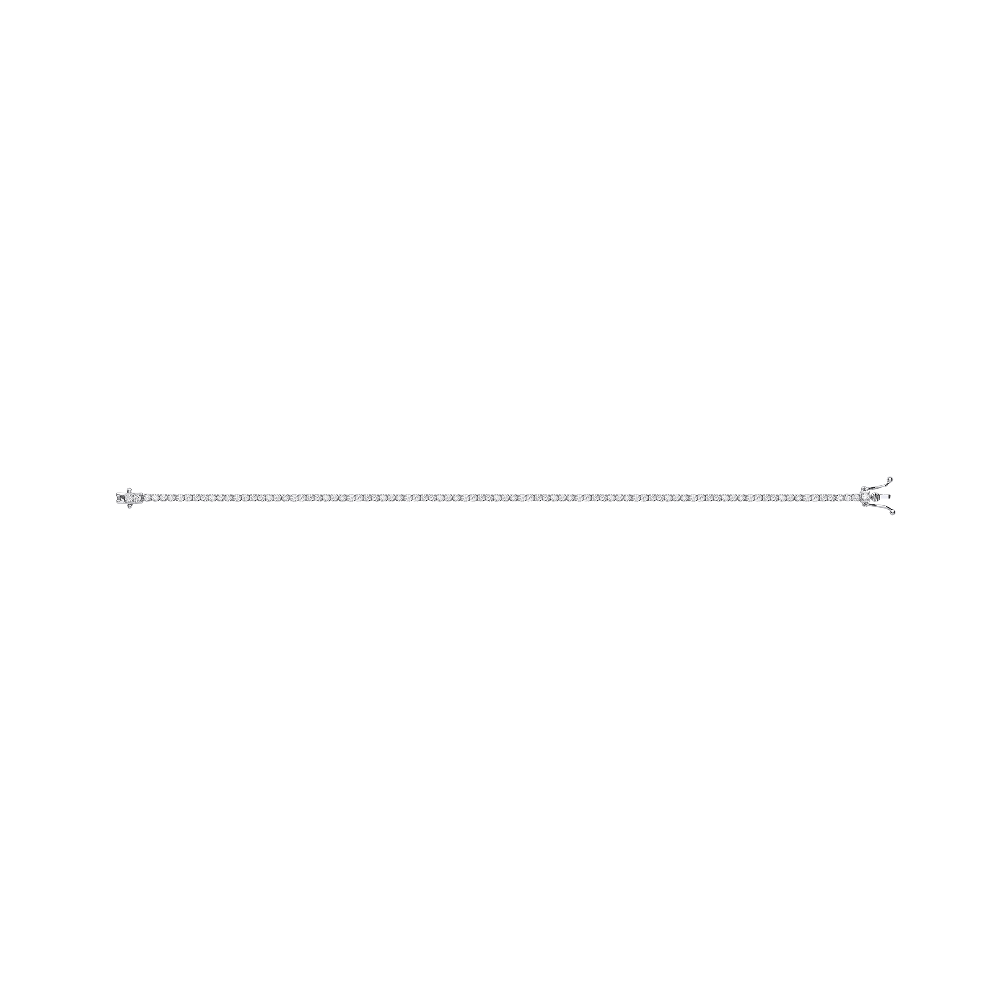 18ct White Gold 2.00ct Diamond Tennis Bracelet - Precise Jewellers