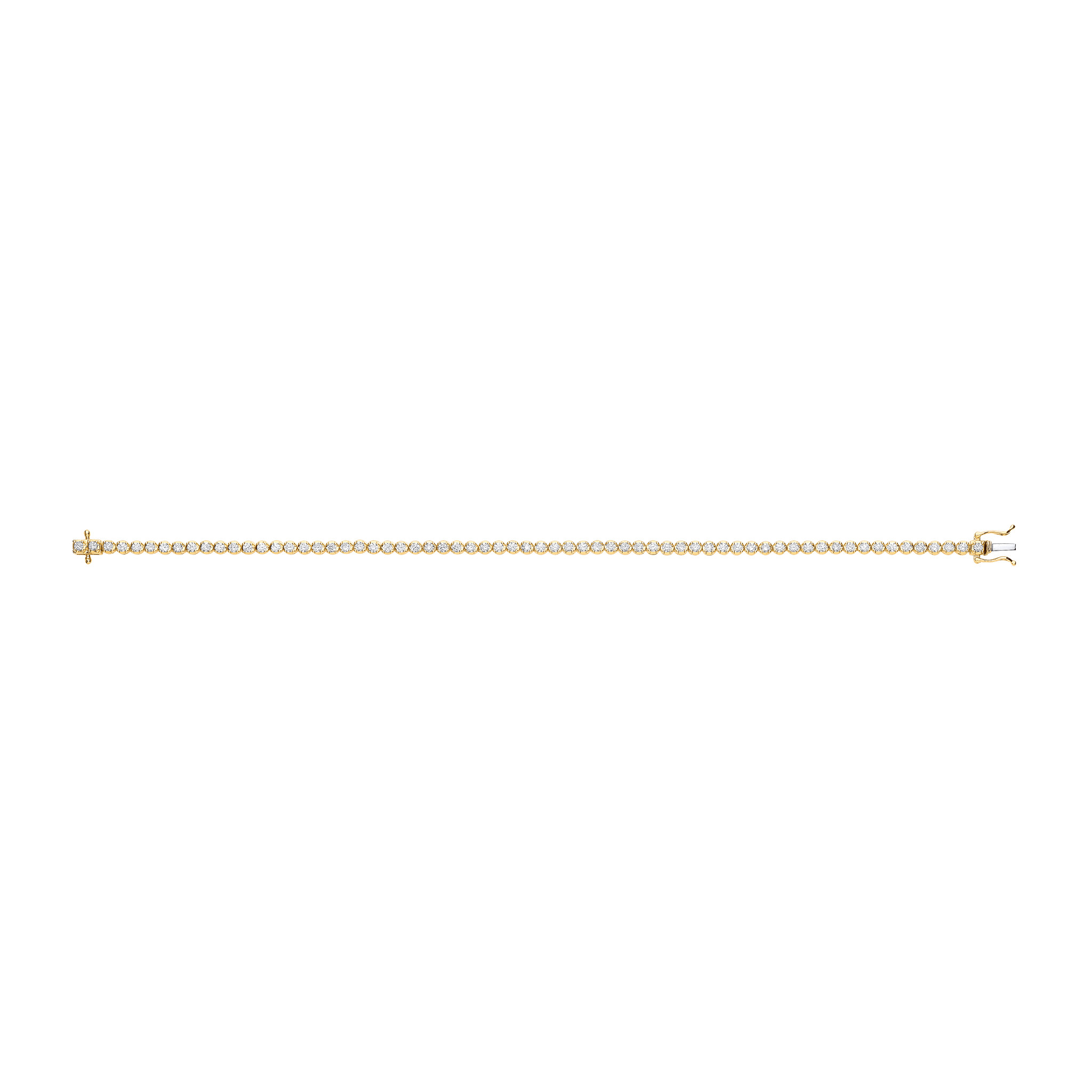 18ct Yellow Gold 2.00ct Diamond Tennis Bracelet - Precise Jewellers