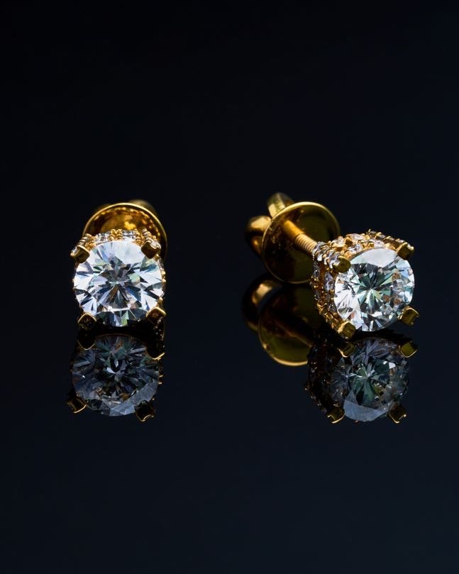 1ct DIAMONDS STUD EARRINGS - Precise Jewellers