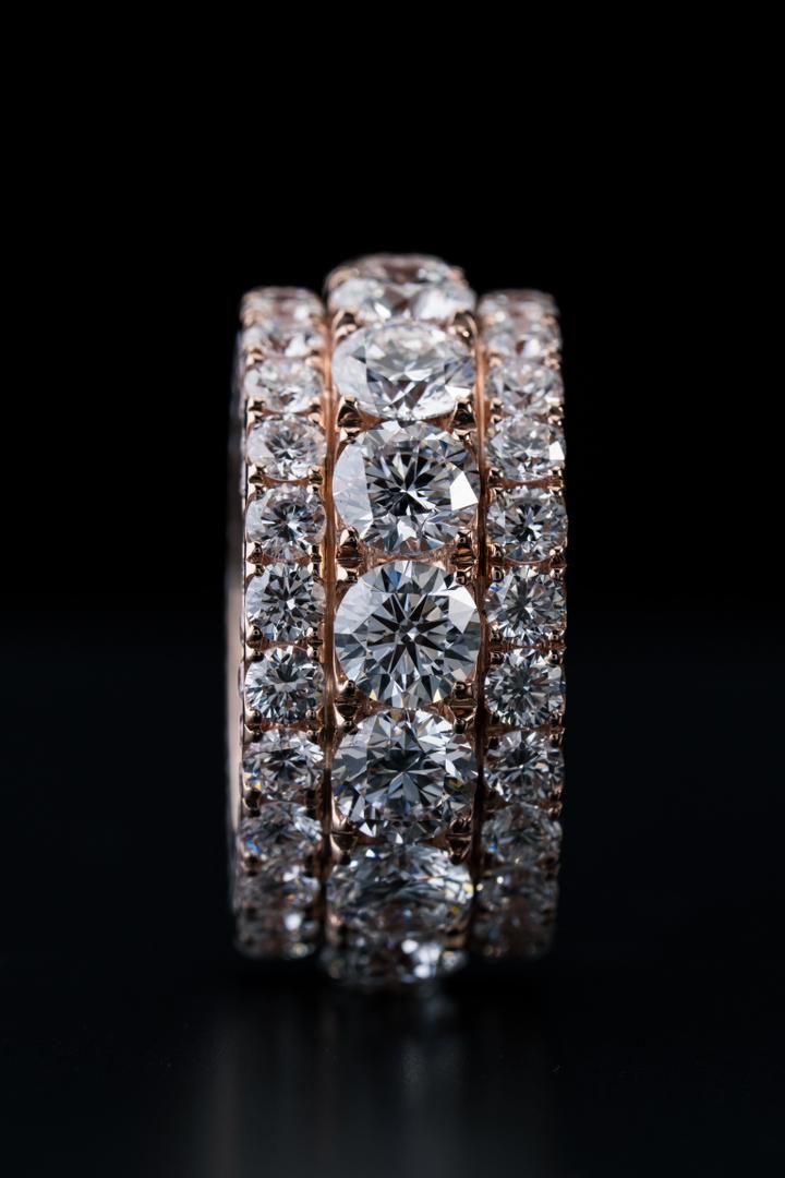 9ct Gold Eternity Ring with 13.8ct Lab - Grown VVS Diamonds - Precise Jewellers