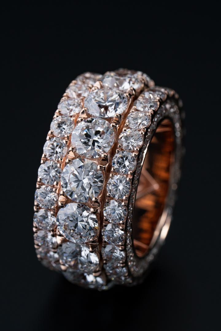 9ct Gold Eternity Ring with 13.8ct Lab - Grown VVS Diamonds - Precise Jewellers