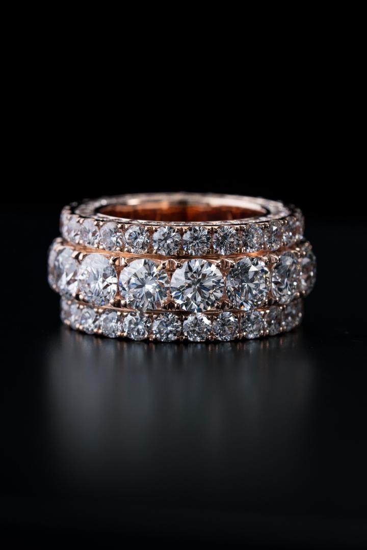 9ct Gold Eternity Ring with 13.8ct Lab - Grown VVS Diamonds - Precise Jewellers