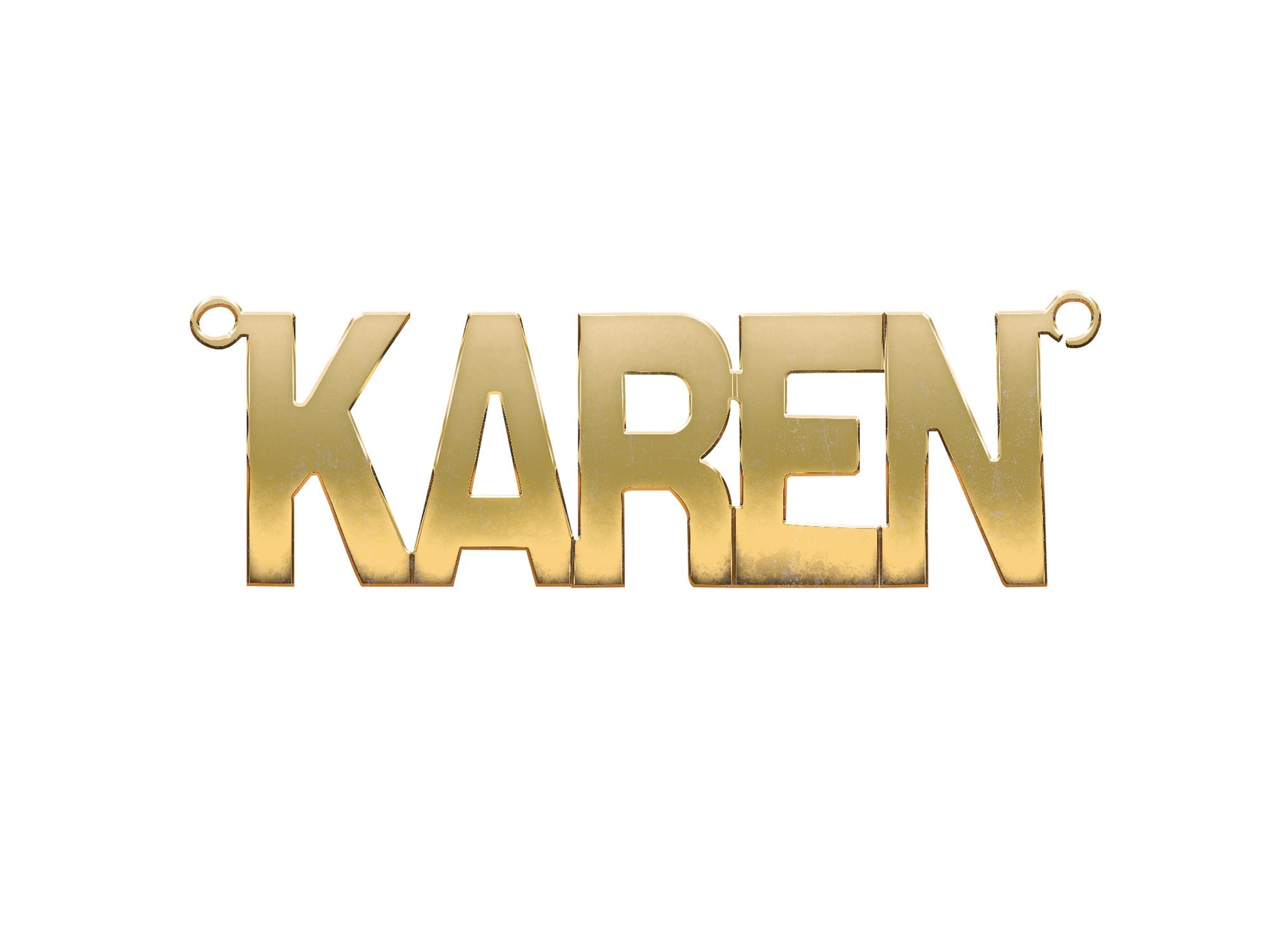 9ct Gold Large Block Style Nameplate - Add Colours Variations - Precise Jewellers