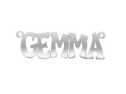 9ct Gold Large Hip Hop Style Nameplate - Add Colours Variations - Precise Jewellers