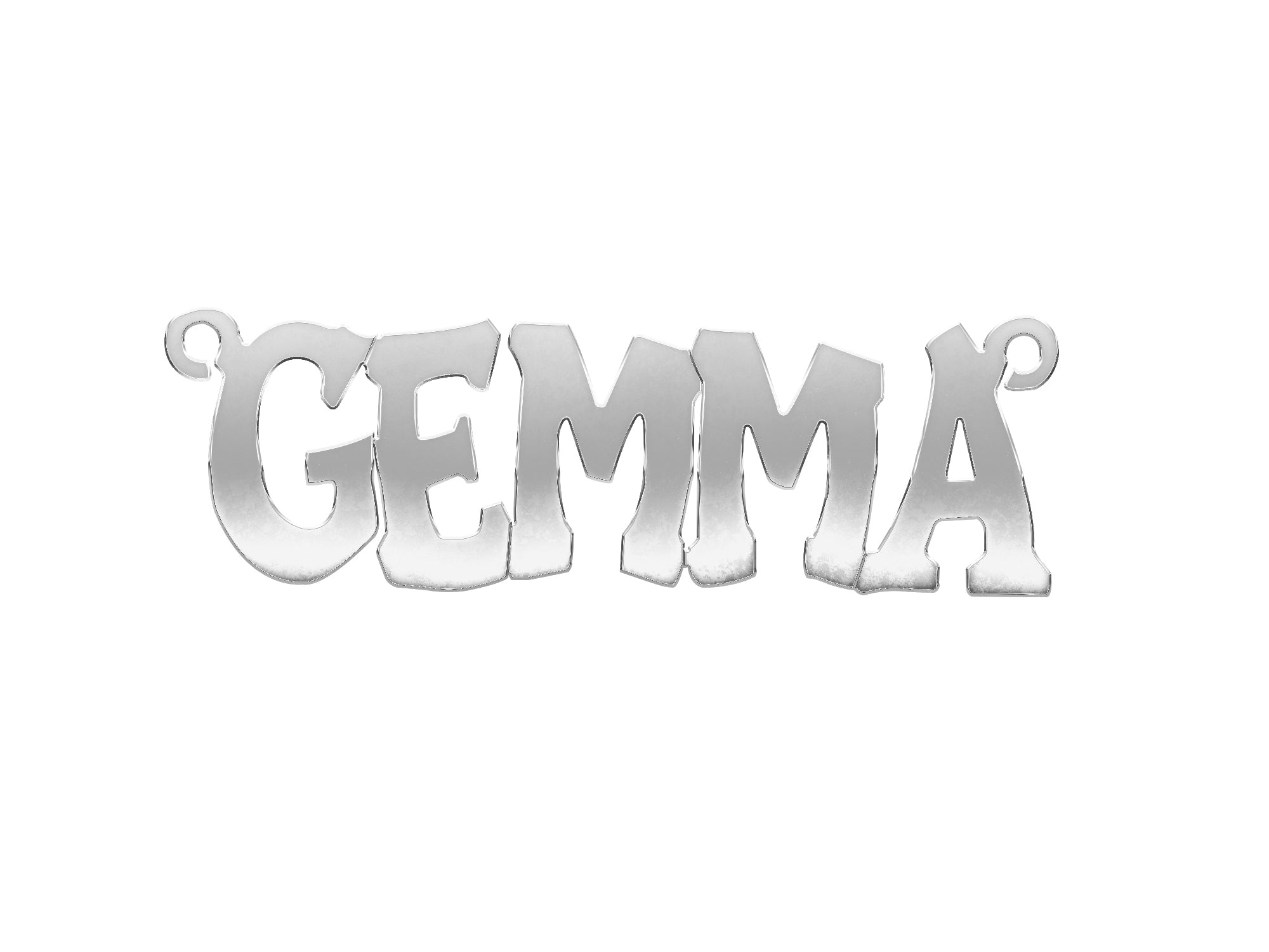 9ct Gold Large Hip Hop Style Nameplate - Add Colours Variations - Precise Jewellers