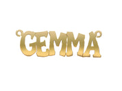 9ct Gold Large Hip Hop Style Nameplate - Add Colours Variations - Precise Jewellers