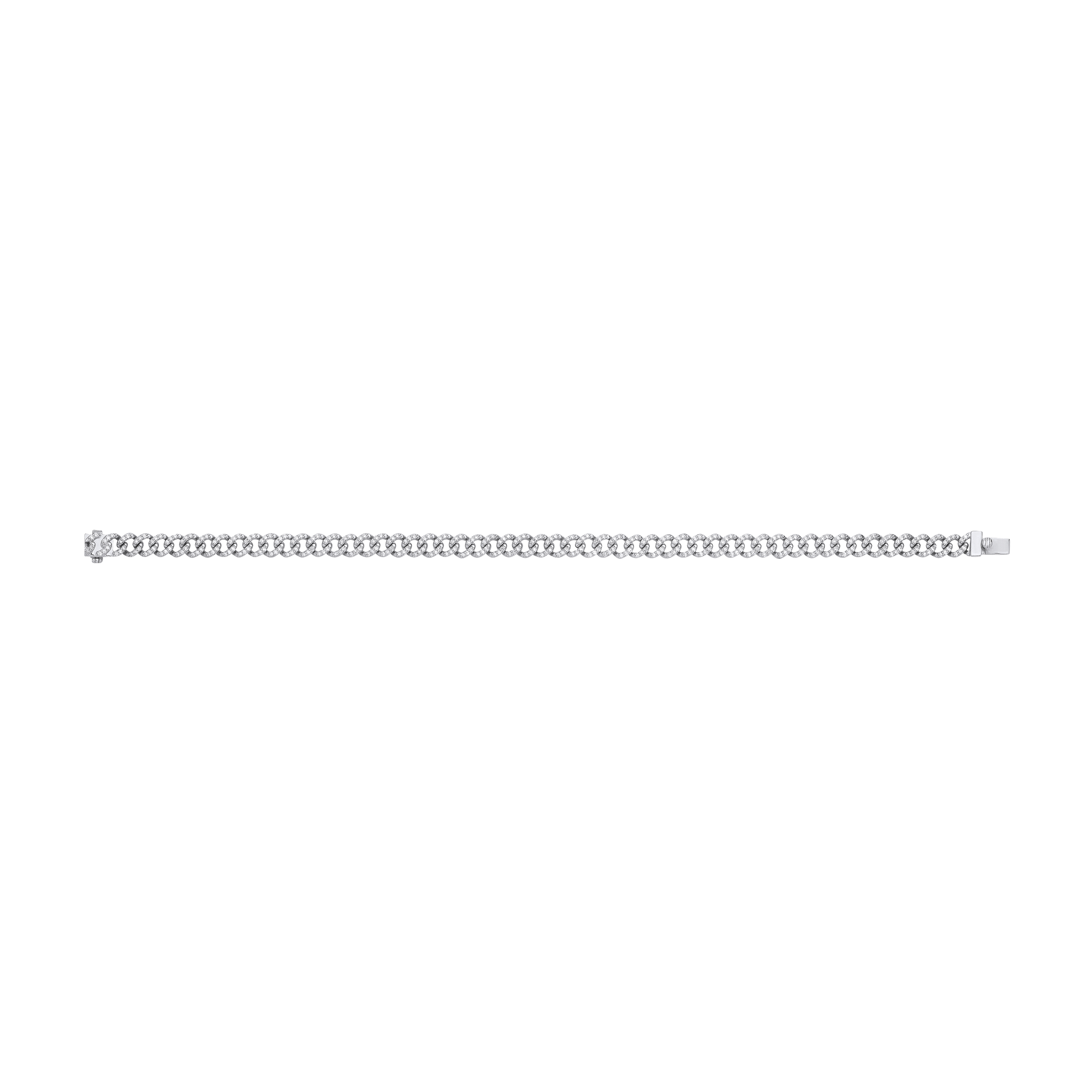 9ct White Gold 1.00ctw Gents Bracelet - Precise Jewellers