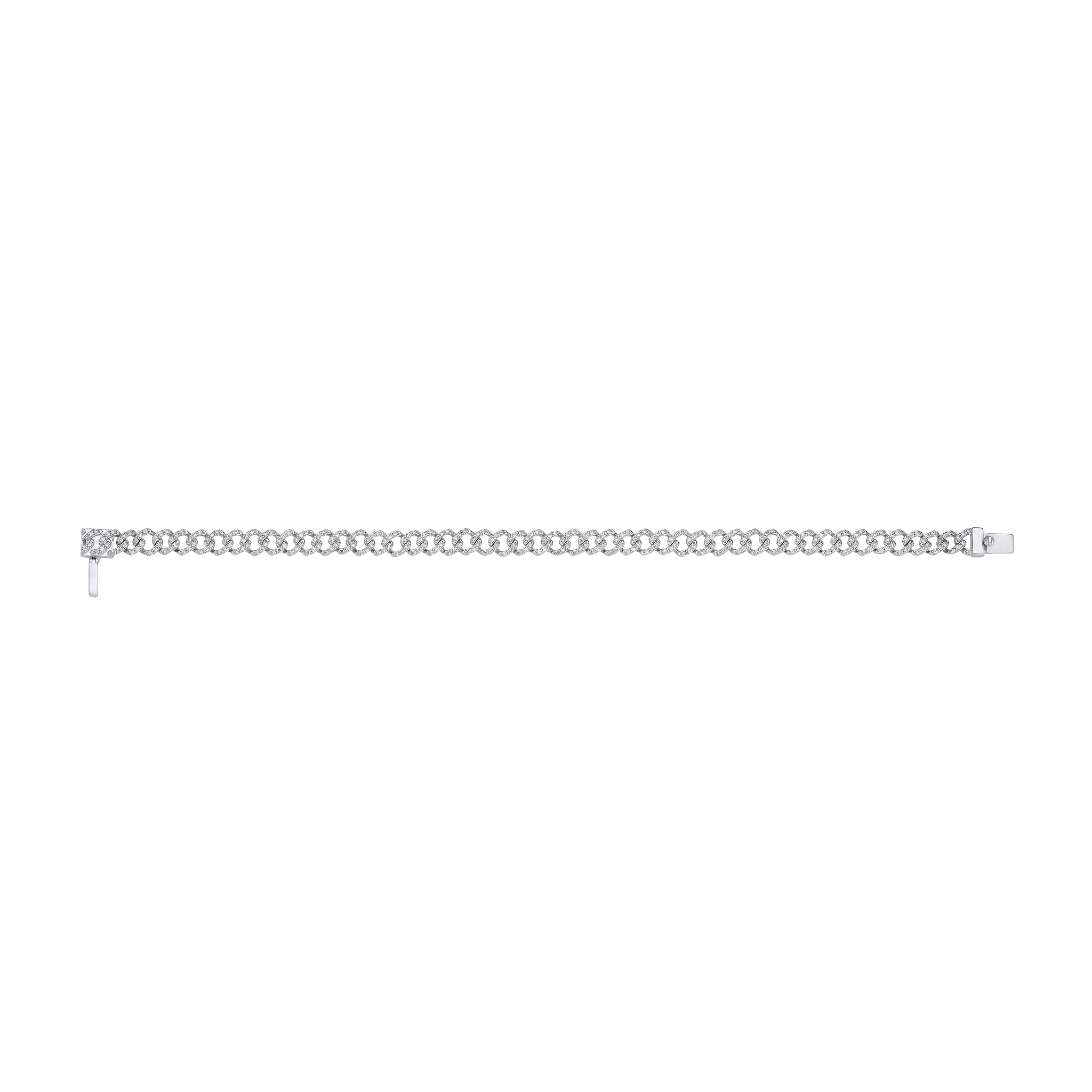9ct White Gold 2.00ctw Gents Bracelet - Precise Jewellers