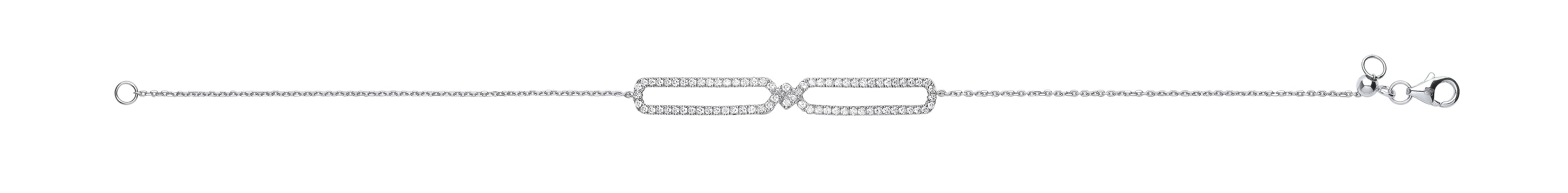 9ct White Gold Friendship 0.38ct Diamond Bracelet - Precise Jewellers