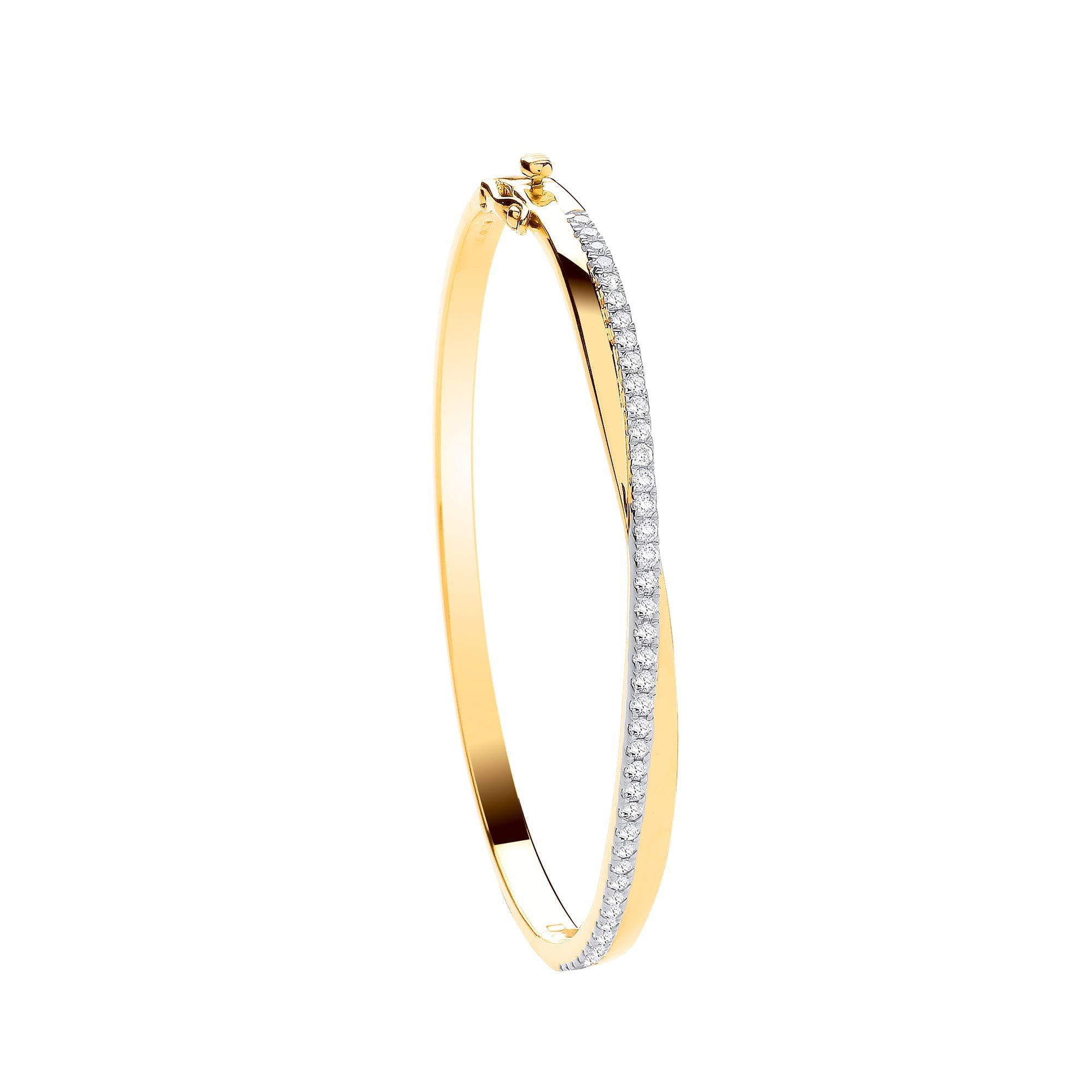 9ct Yellow Gold 1.00ctw Bangle - Precise Jewellers