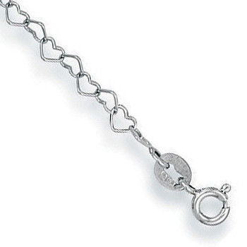 G Heart shaped anklet