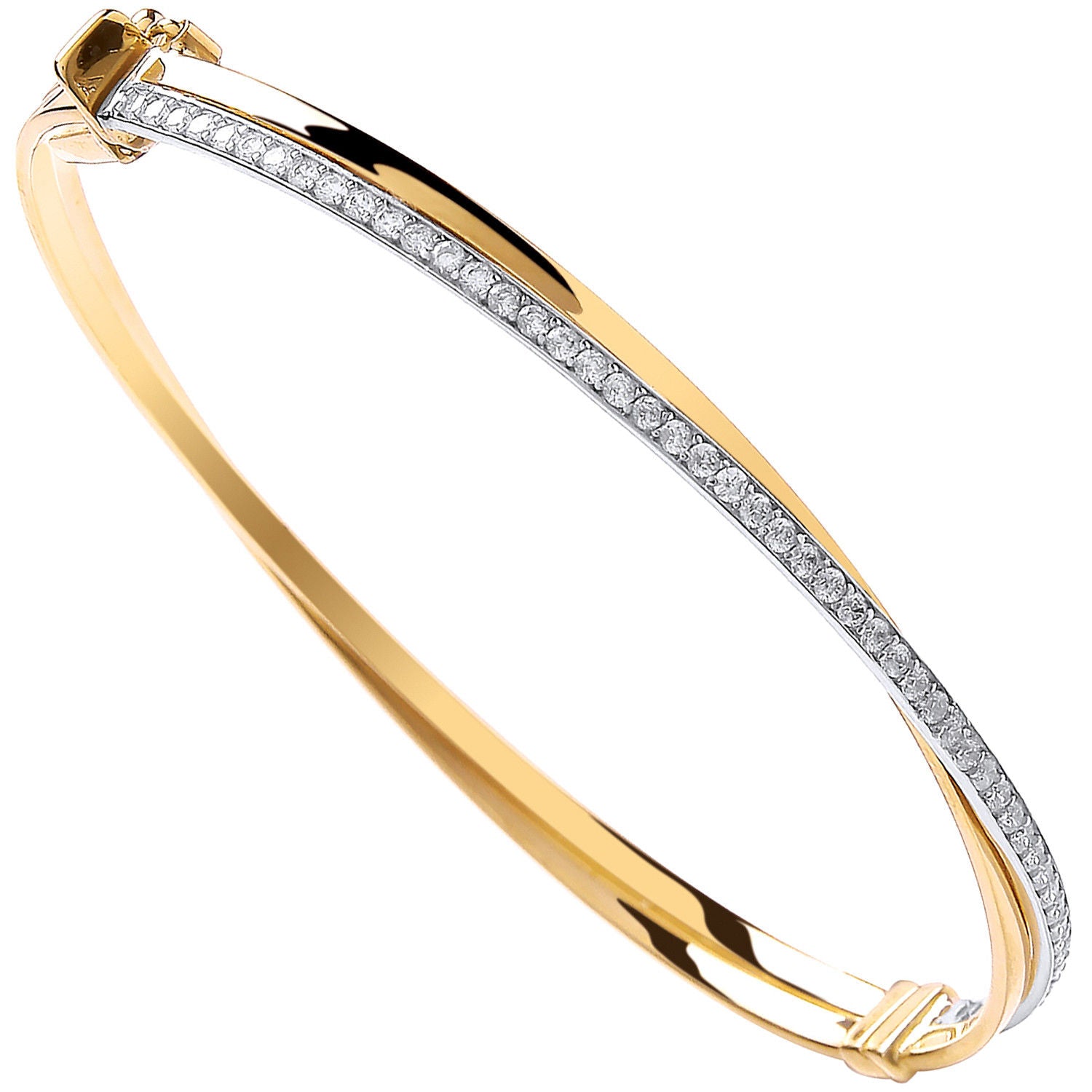 G X Over Cz Ladies Bangle
