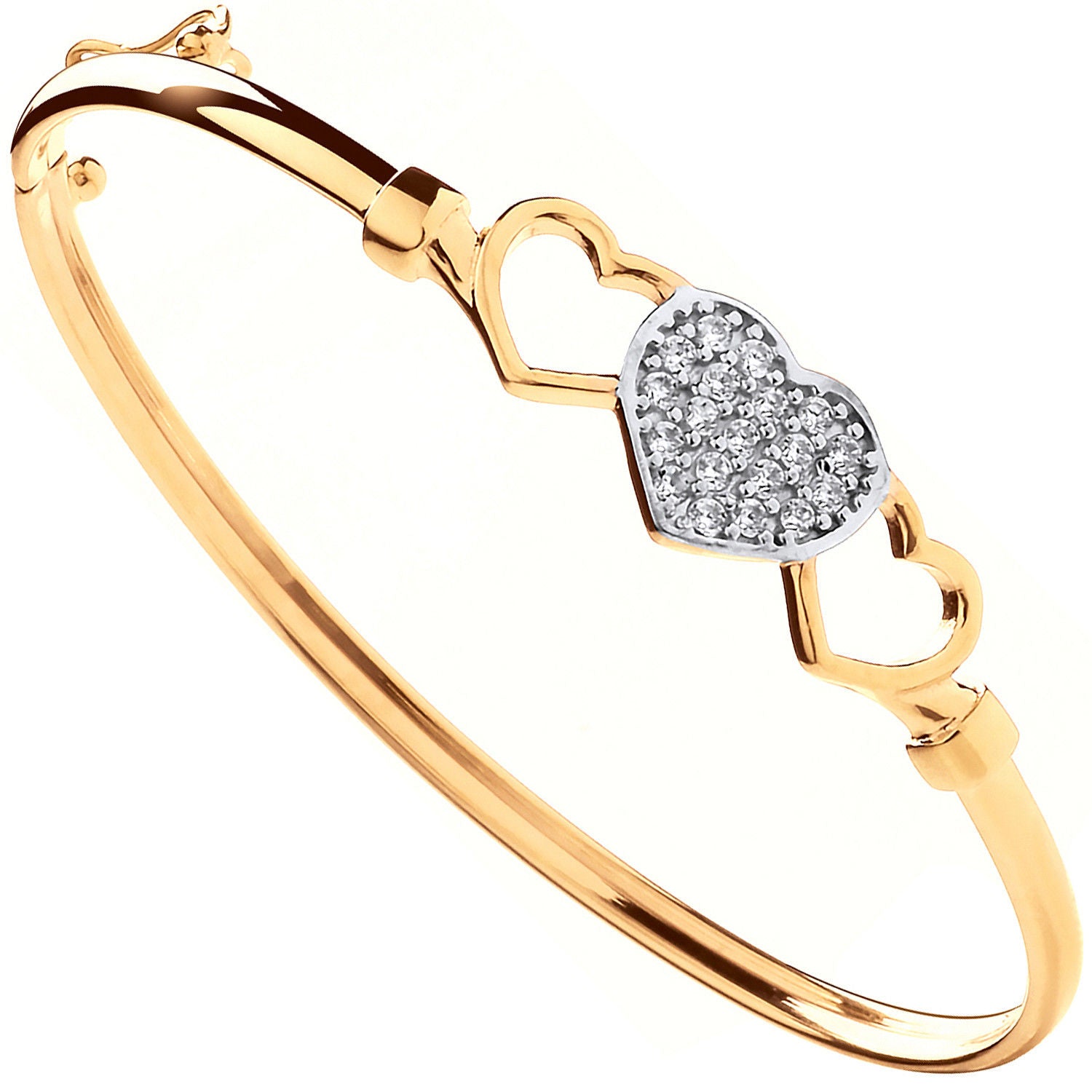 G Three Hearts, Cz Baby Bangle
