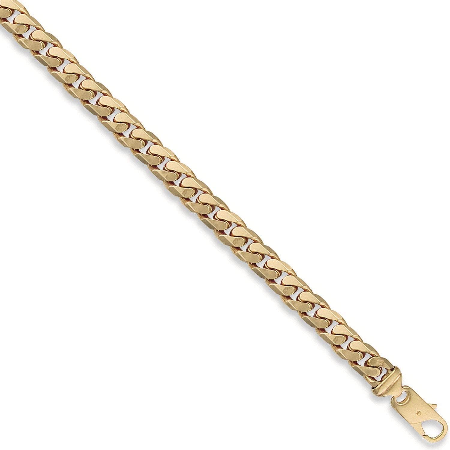9ct Yellow Gold 9mm Tight Link Curb Bracelets