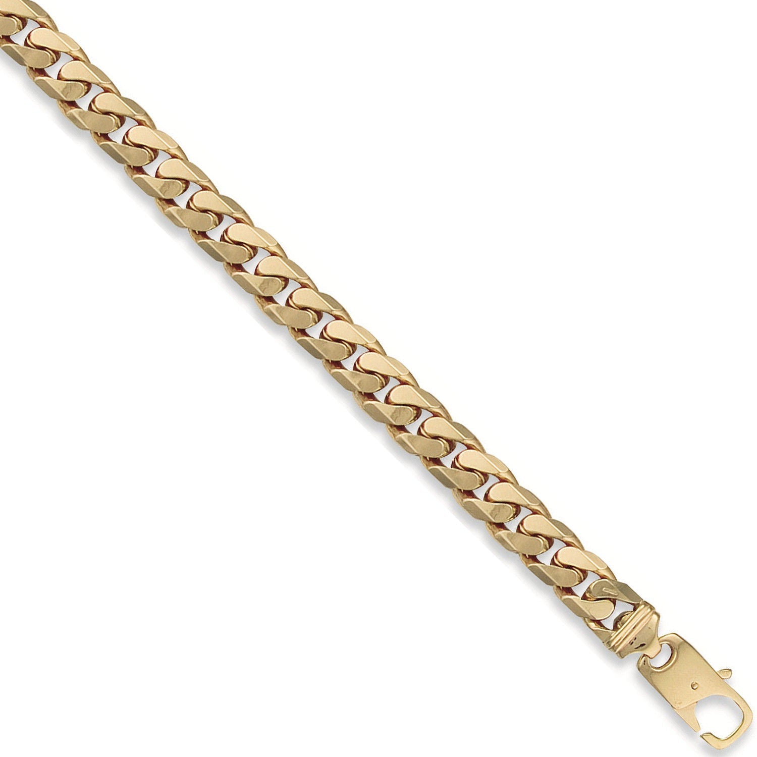 9ct Yellow Gold 11mm Tight Link Curb Bracelets