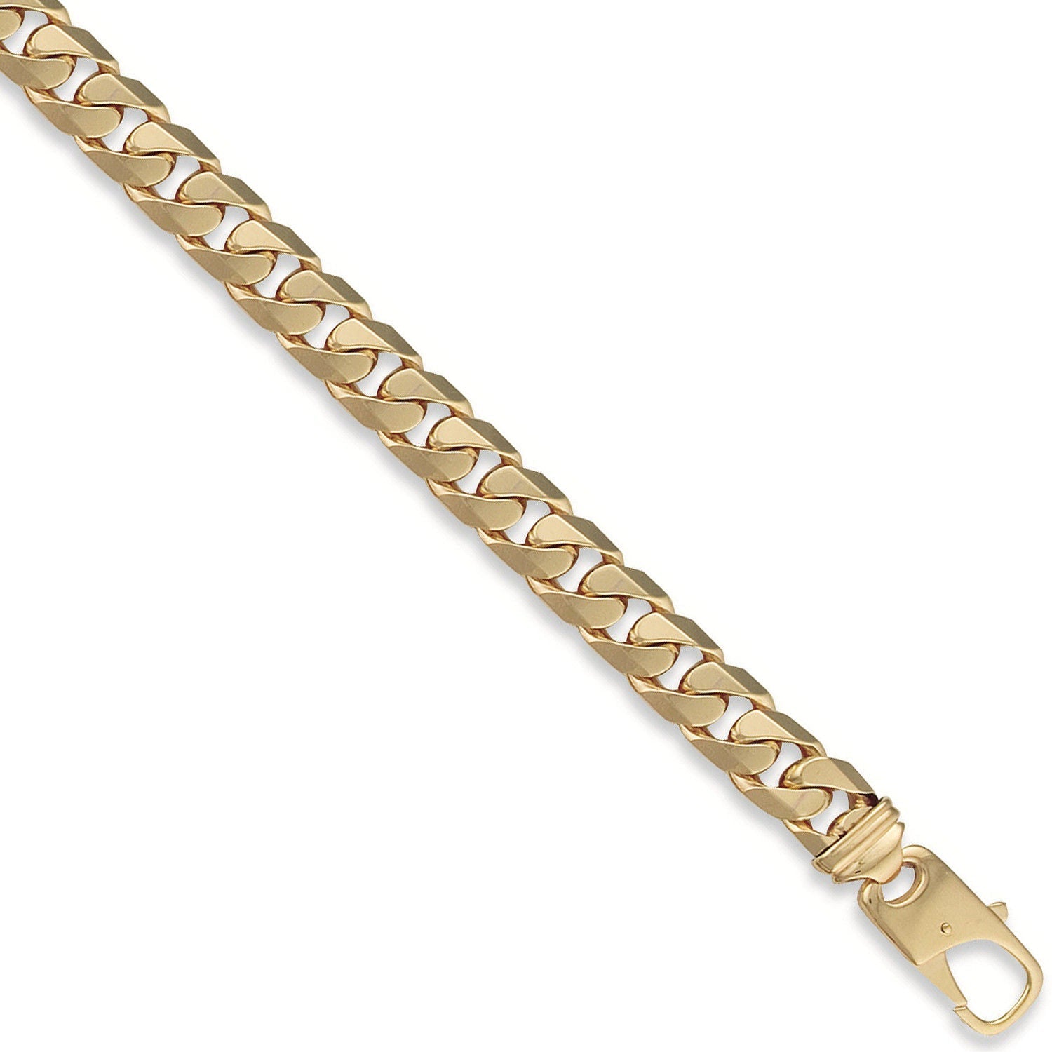 9ct Yellow Gold 12mm Tight Link Curb Bracelets
