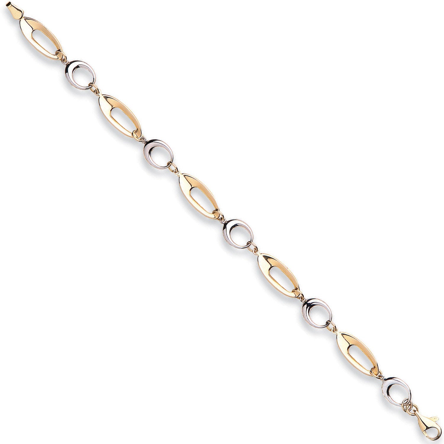 W & 9ct Yellow Gold Fancy Link Bracelet