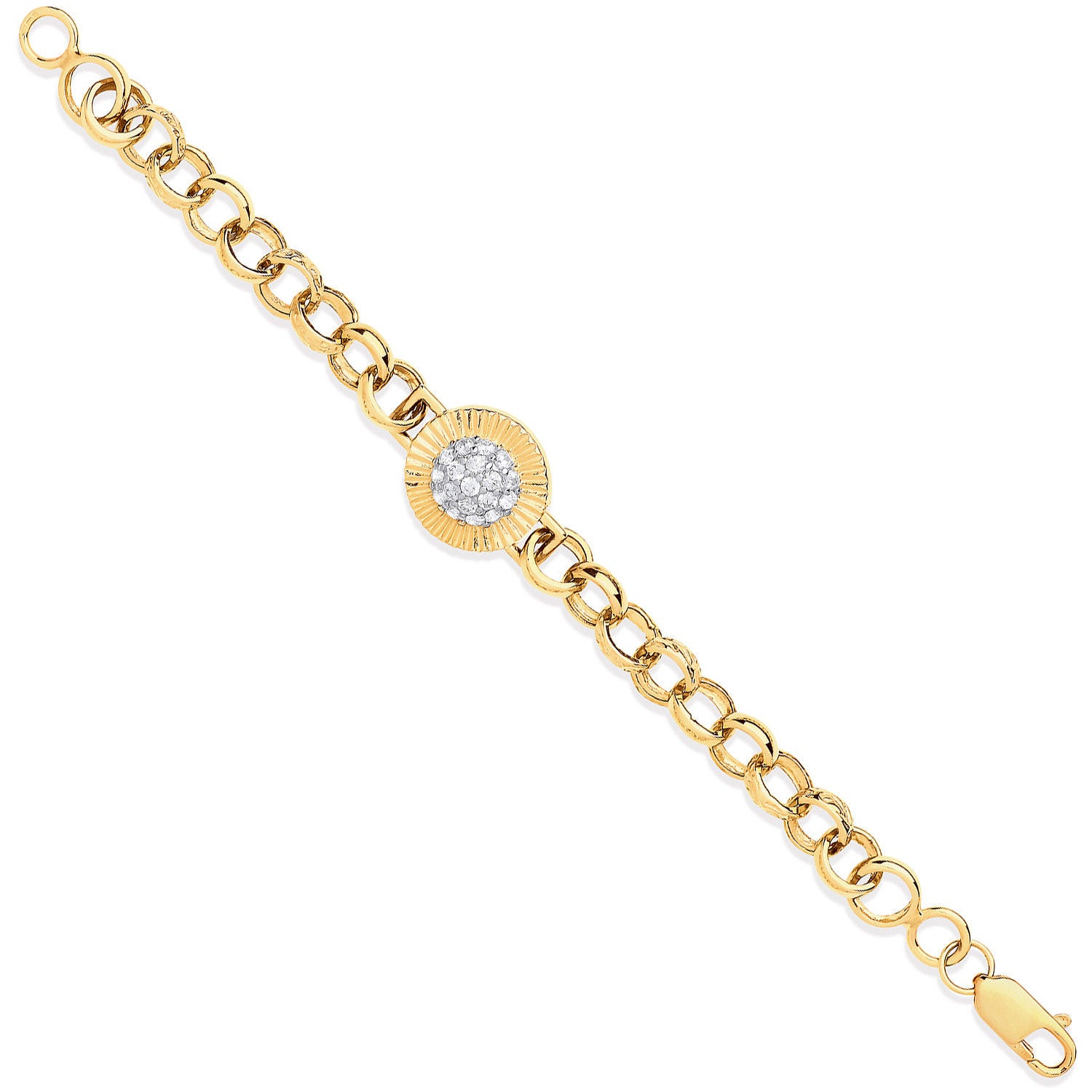 G Belcher Links Cz Fancy Baby Bracelet