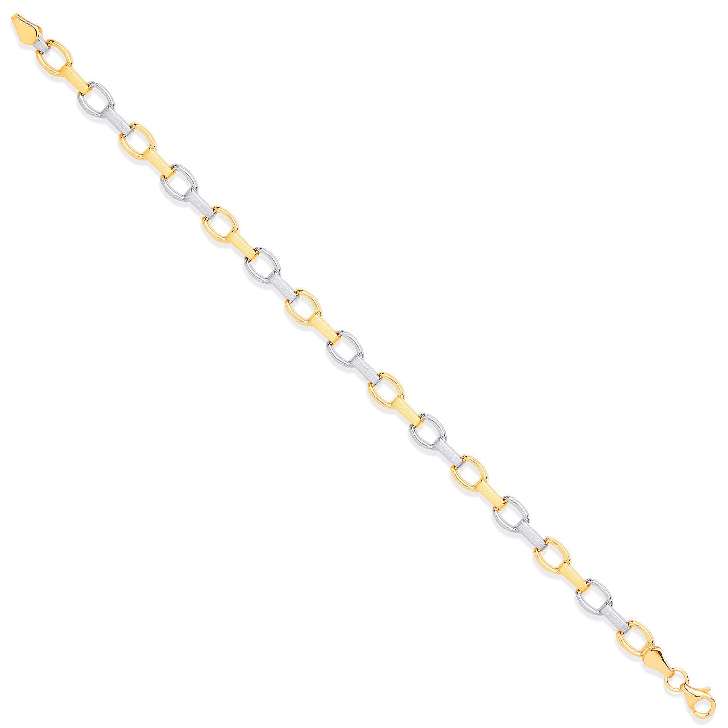 9ct White & Yellow Gold Fancy Ladies Bracelet