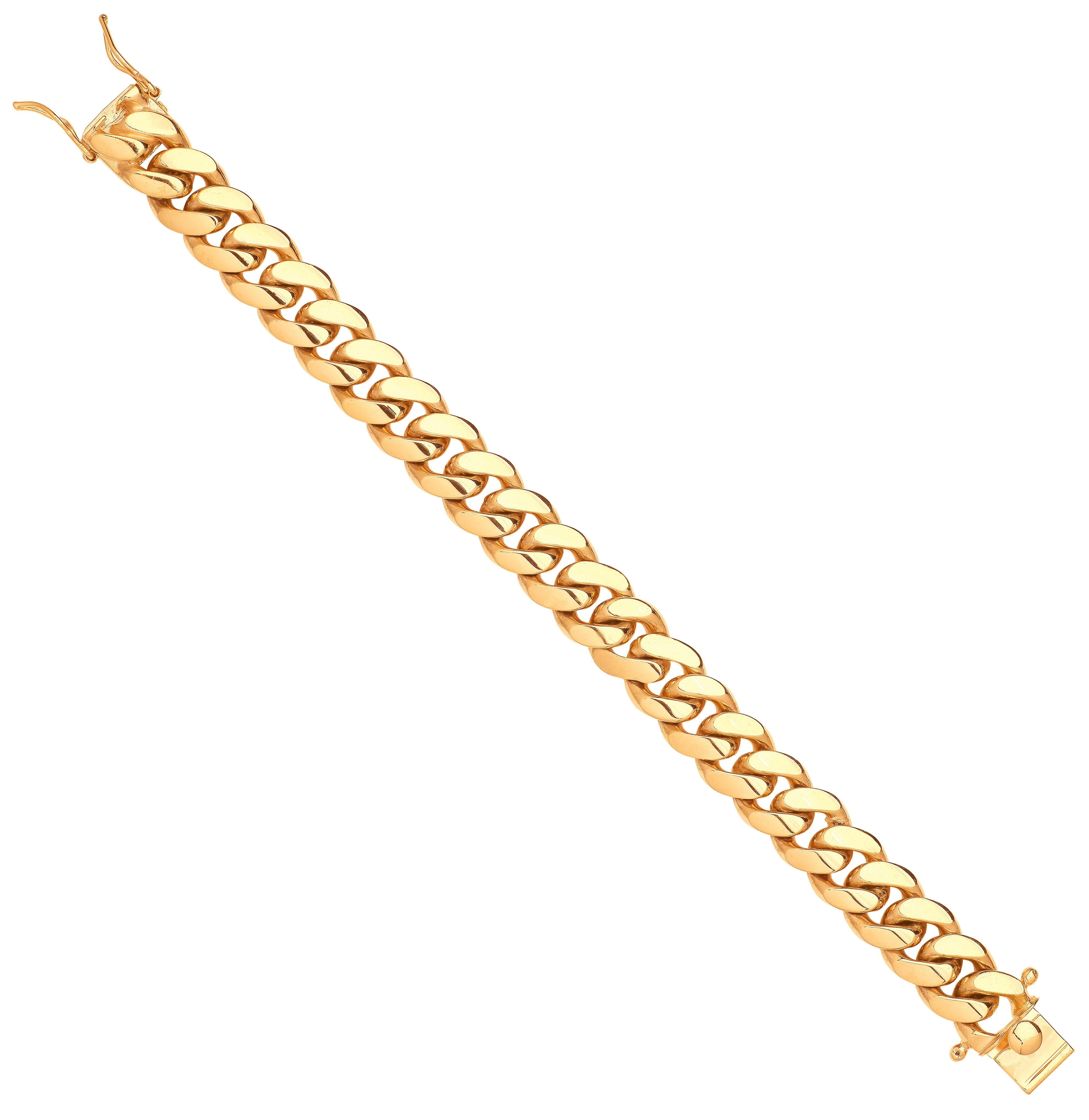 Y/G 14mm Cuban Link Solid Gents Bracelet