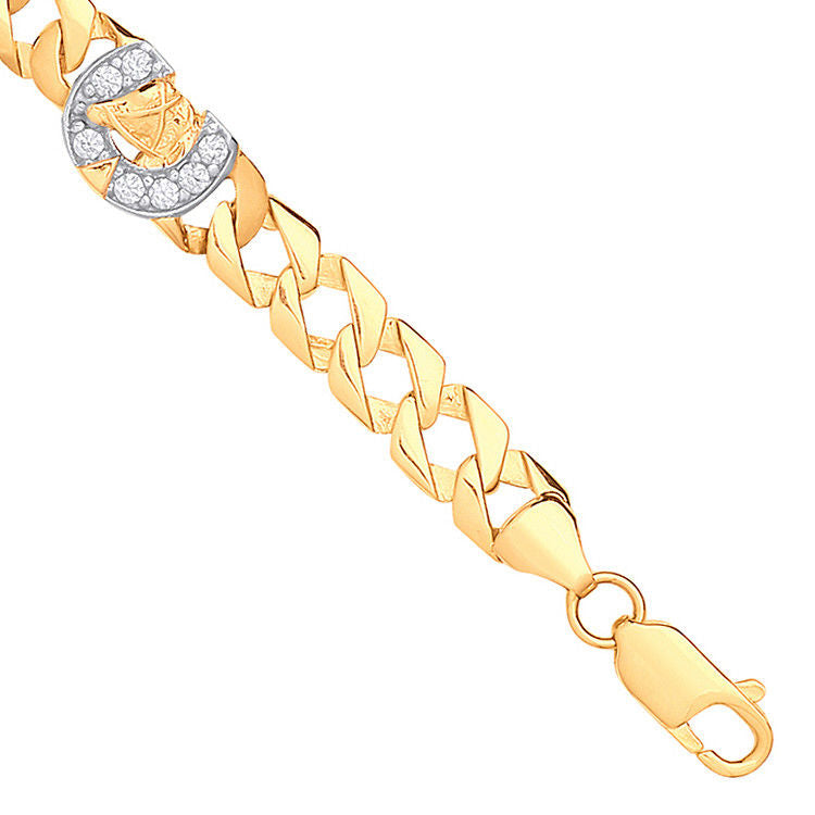 G Lucky Horseshoe CZ Charms Baby Bracelet