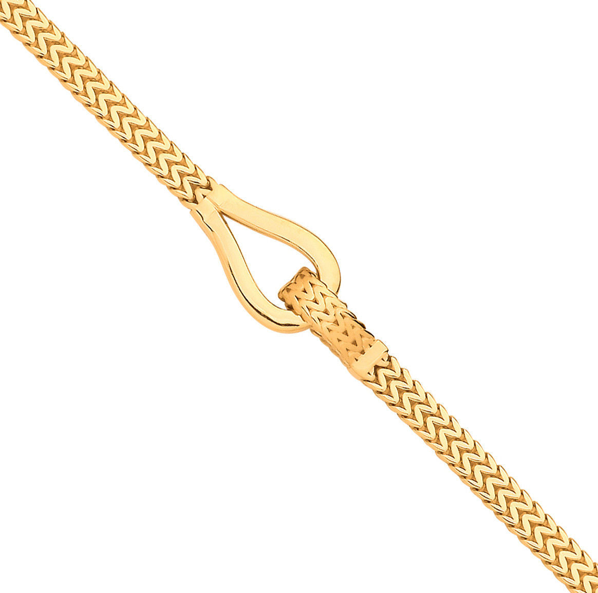 Y/G Herringbone Style Hollow Hook Ladies Bracelet