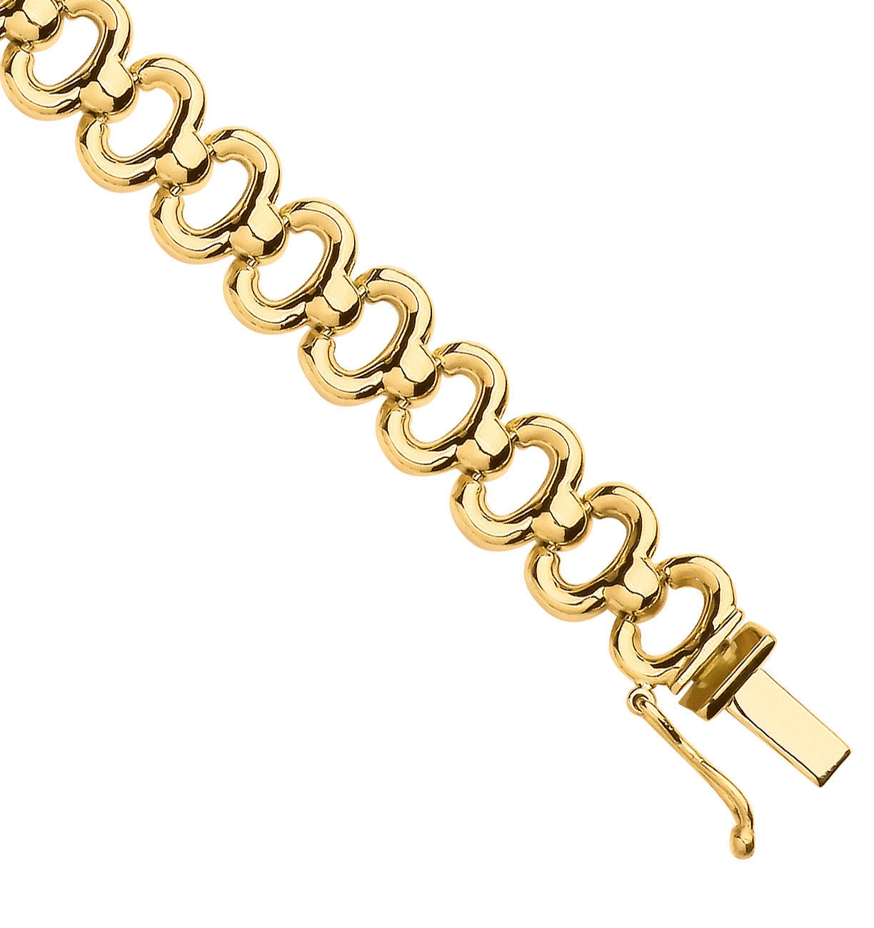 Y/G 8.0mm Fancy Link Ladies Bracelet