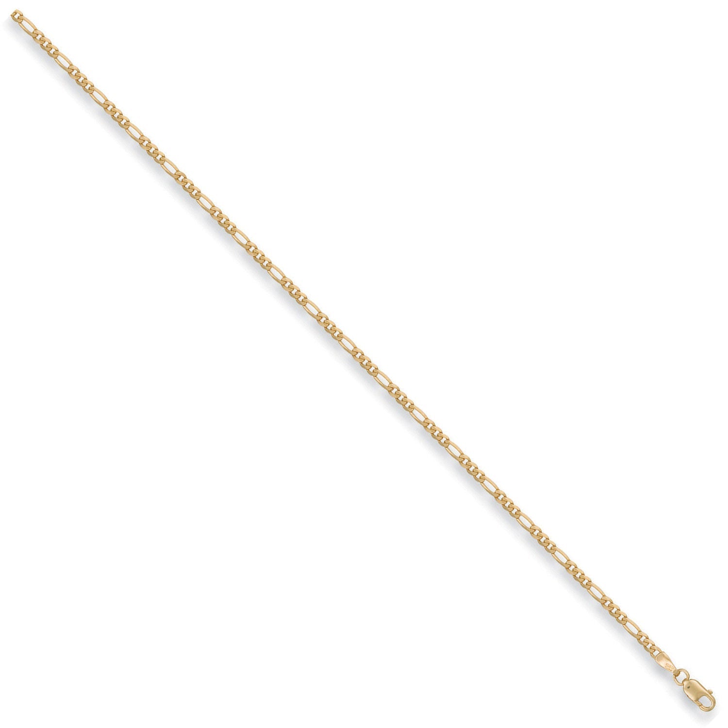 9ct Yellow Gold 2.2mm Figaro Chain