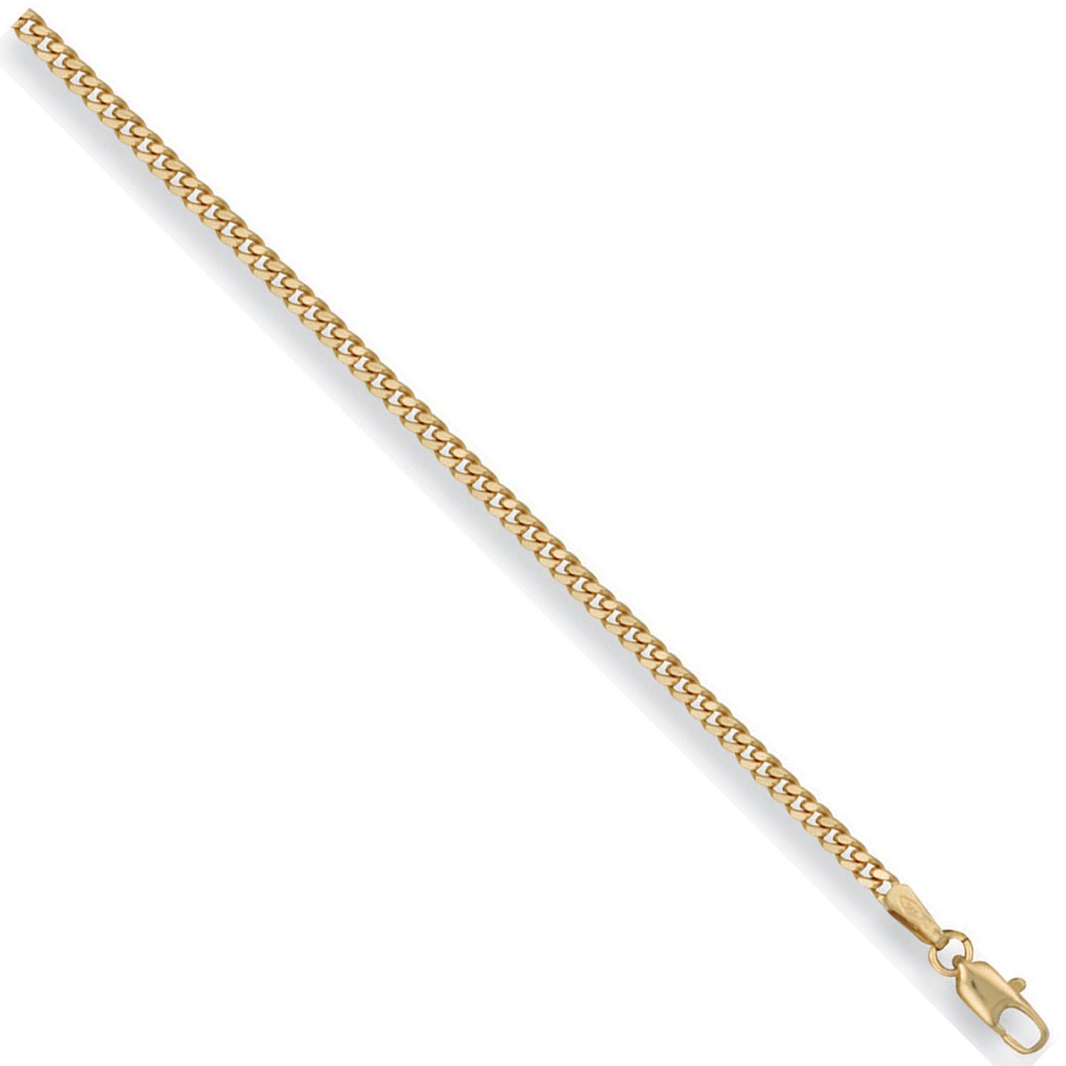 9ct Yellow Gold 2.4mm Traditional Classic Curb Chain