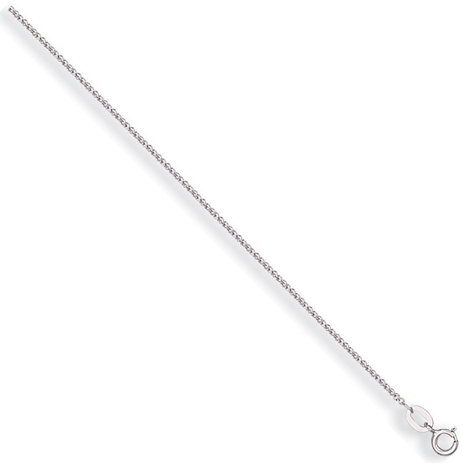 9ct White Gold 1.2mm Singapore Chain