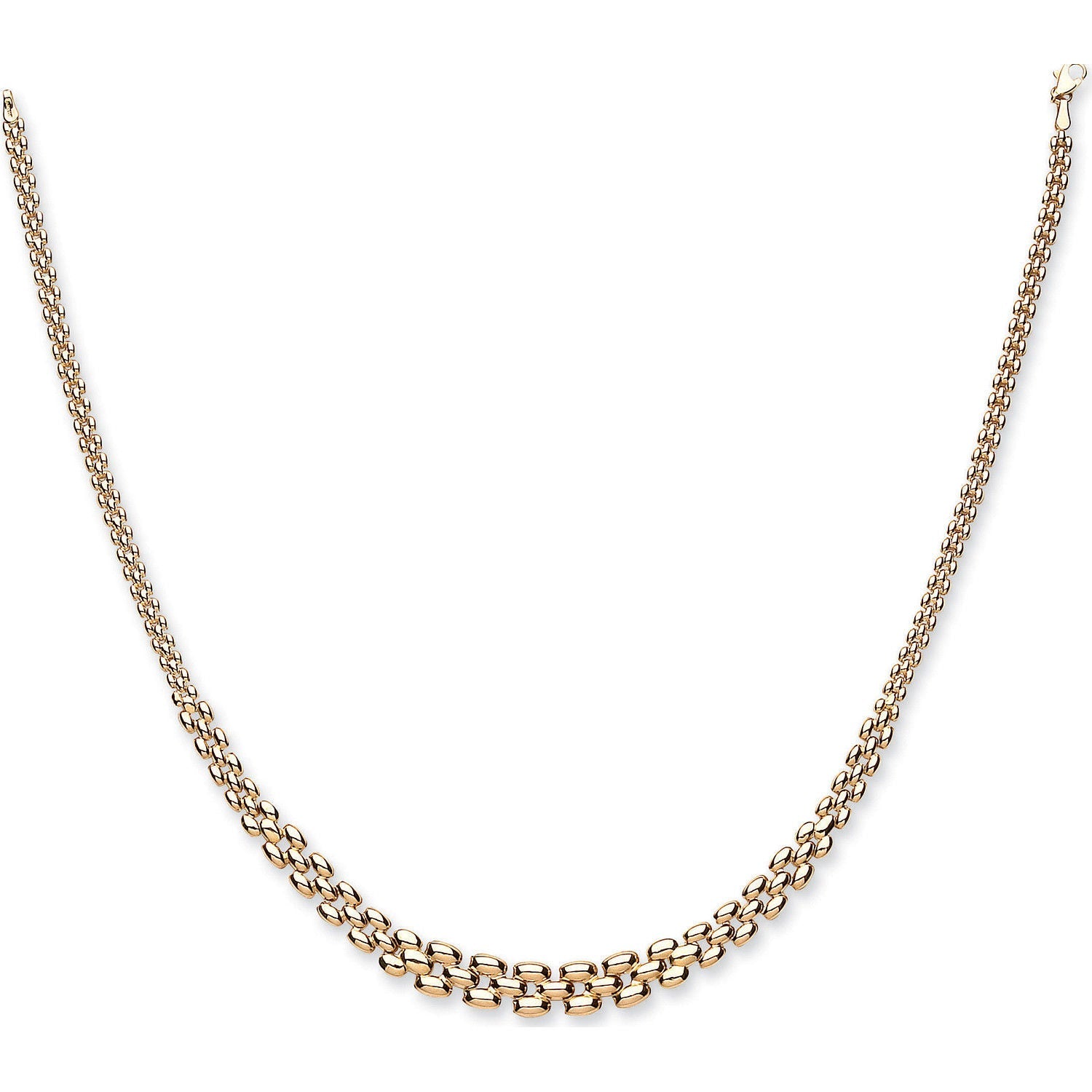 9ct Yellow Gold Graduated Panther Collerette