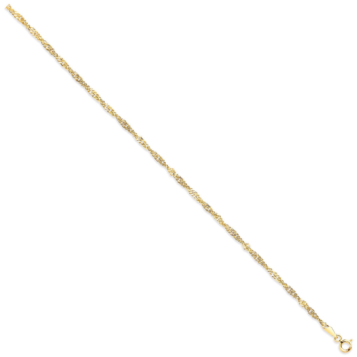 9ct Yellow Gold 2.3mm Hollow Singapore Chain