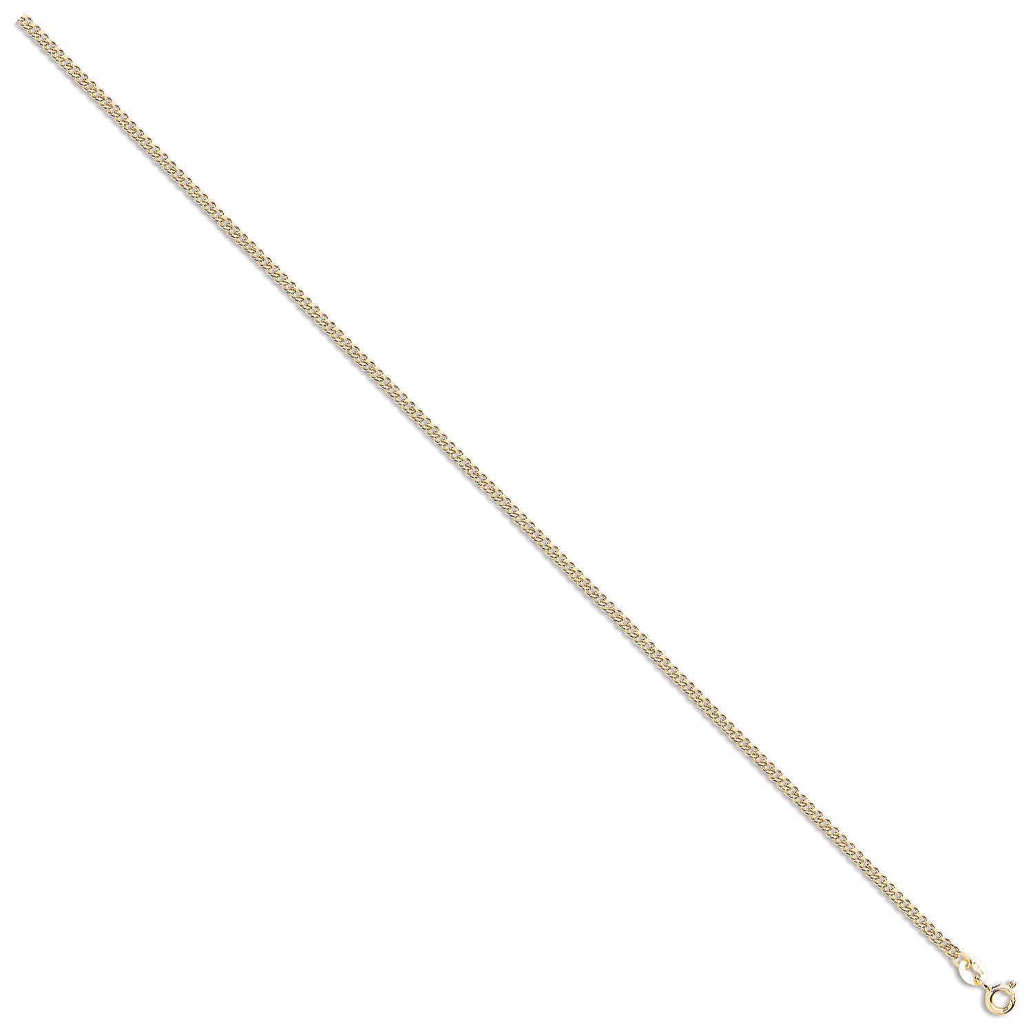 9ct Yellow Gold 2.2mm Classic Hollow Curb Chain