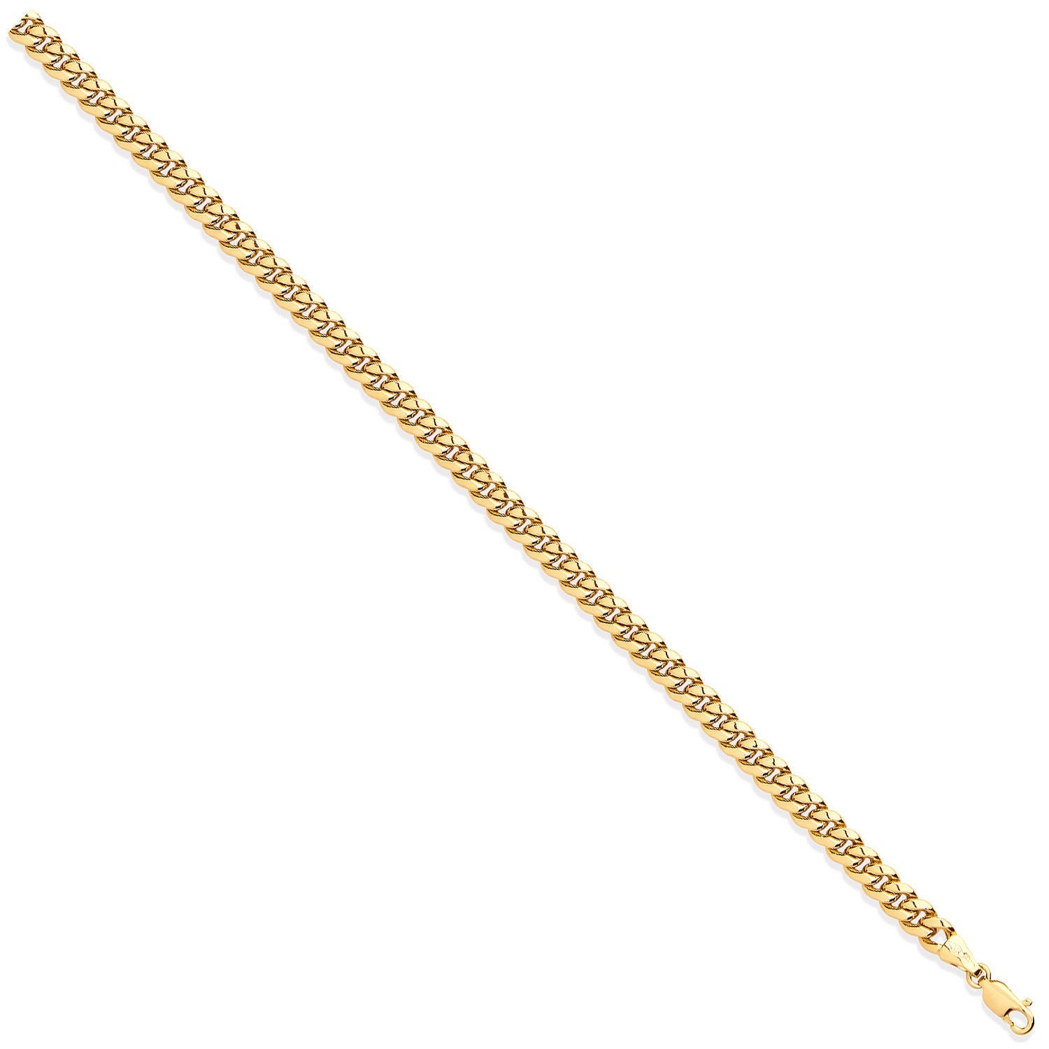 9ct Yellow Gold 5.4mm Hollow Domed Curb Chain