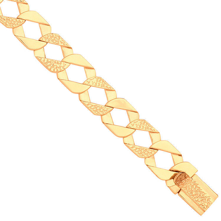 Y/G Plain & Nugget 13mm Link Flat Curb Chain