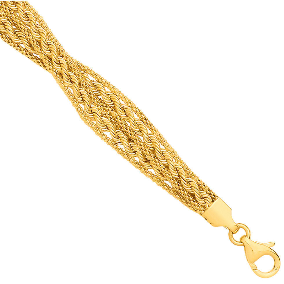 Y/G Graduated  Rope & Mesh 18" Necklace/Ladies Bracelet