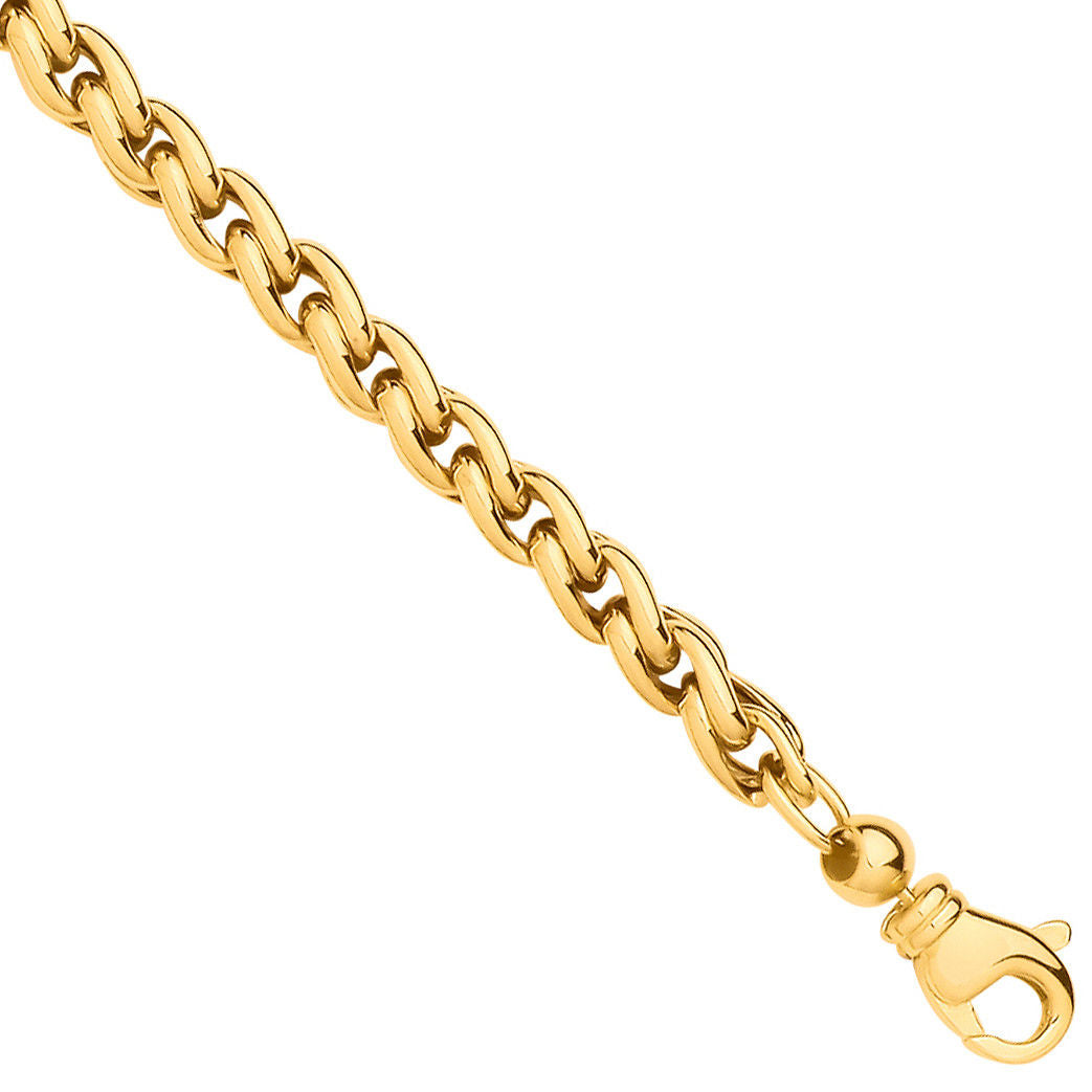 Y/G 5.0mm Wheat Chains 18" Necklace/Ladies Bracelet