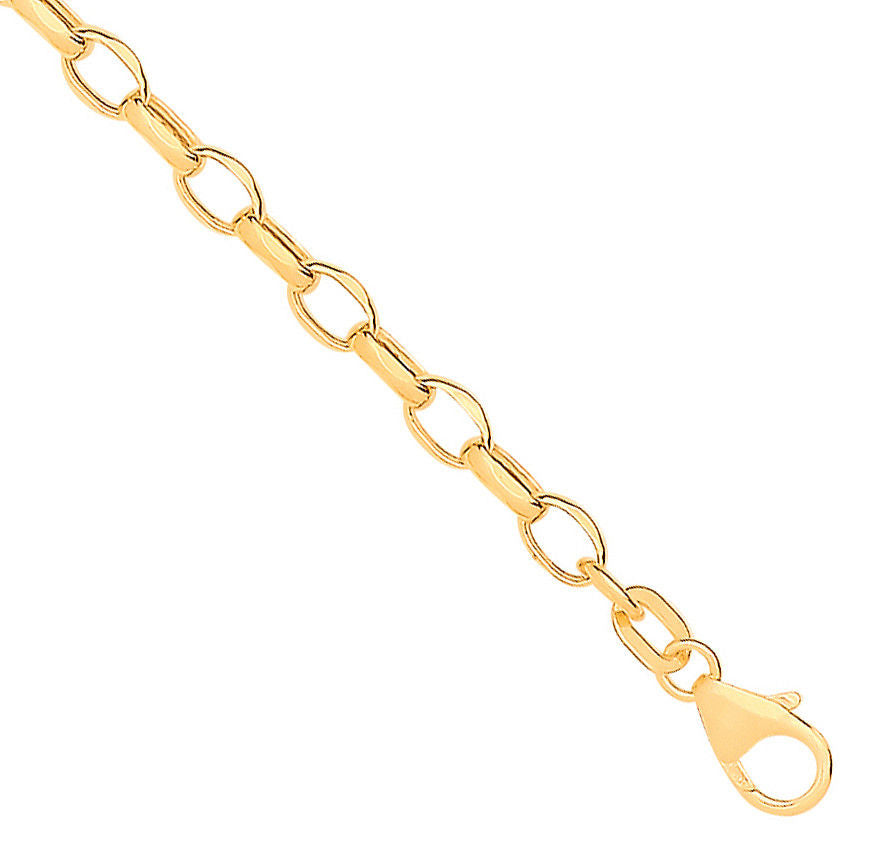 G Hollow Oval Faceted Belcher 3.5mm Chain