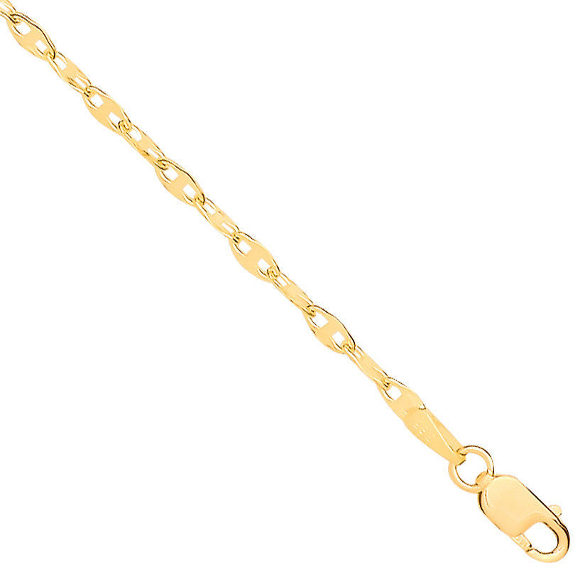 14ct Y/G Hollow Shiny Anchor 2.2mm Chain