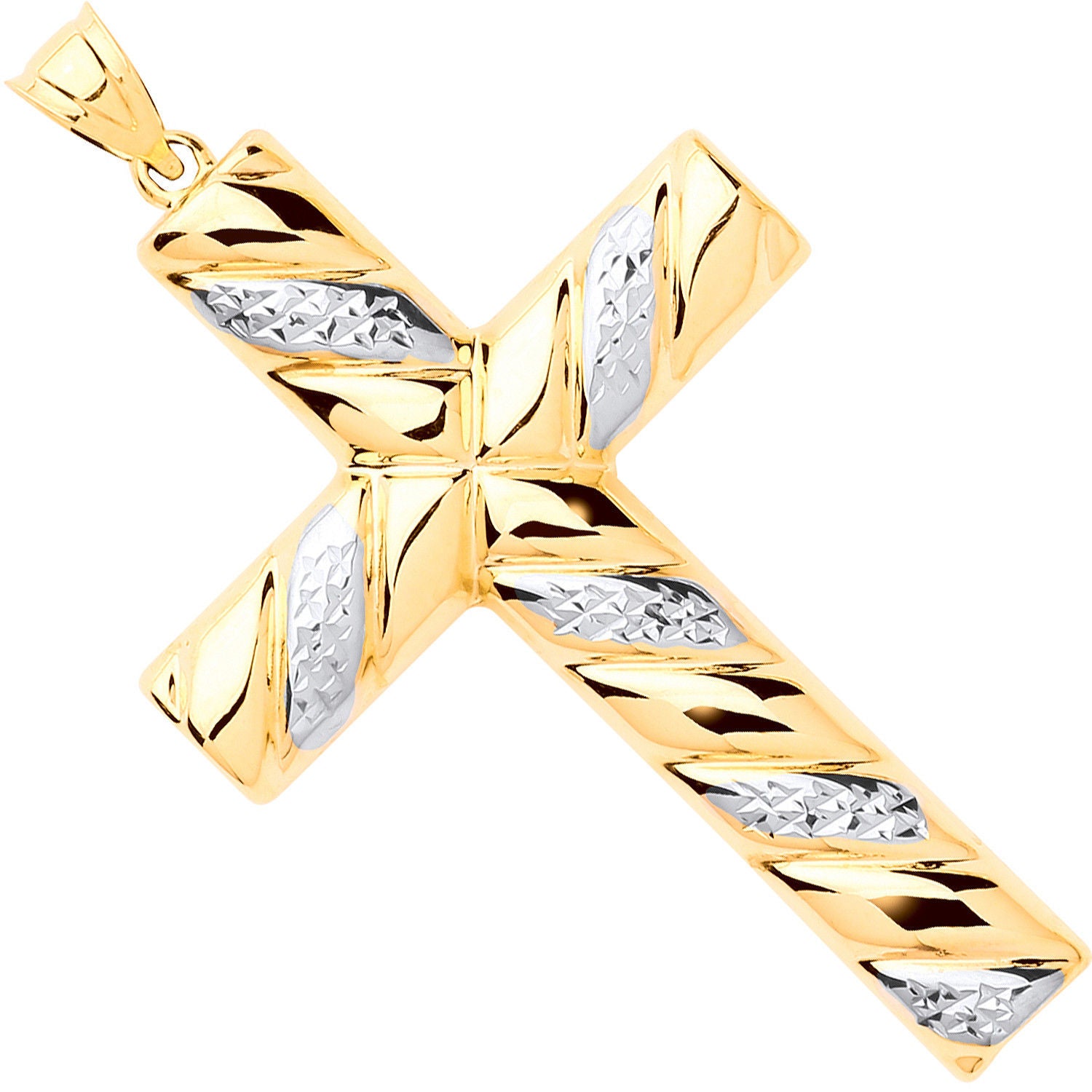 G Large Hollow Tube Ribbed Cross