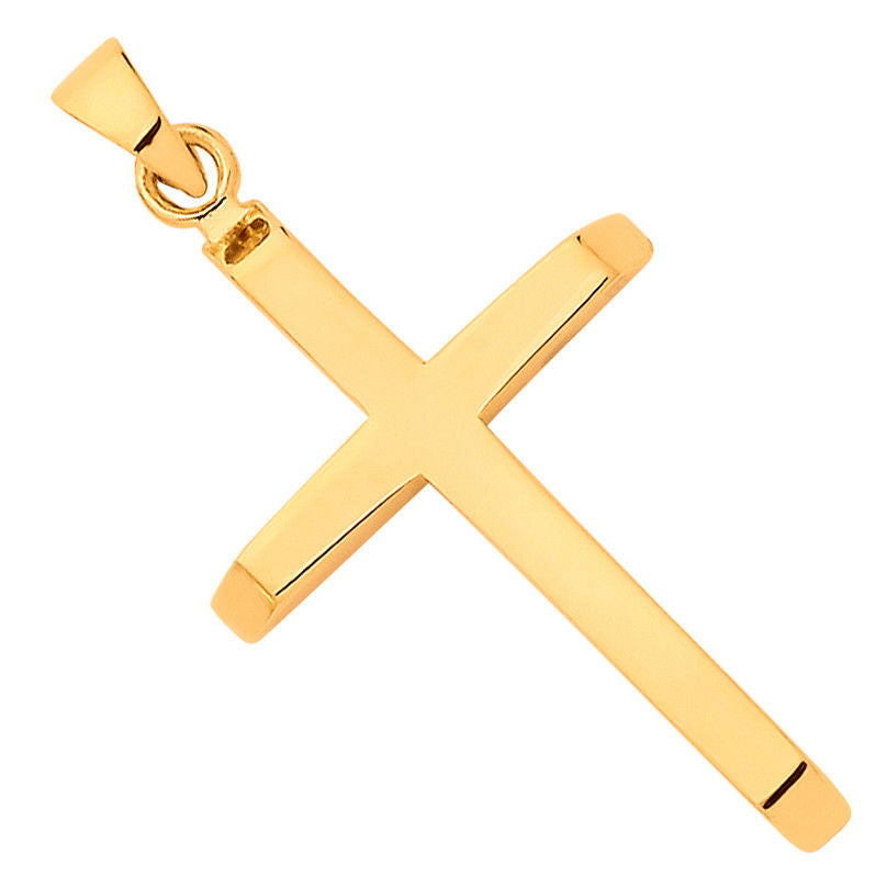 9ct Yellow Gold Plain Small Cross