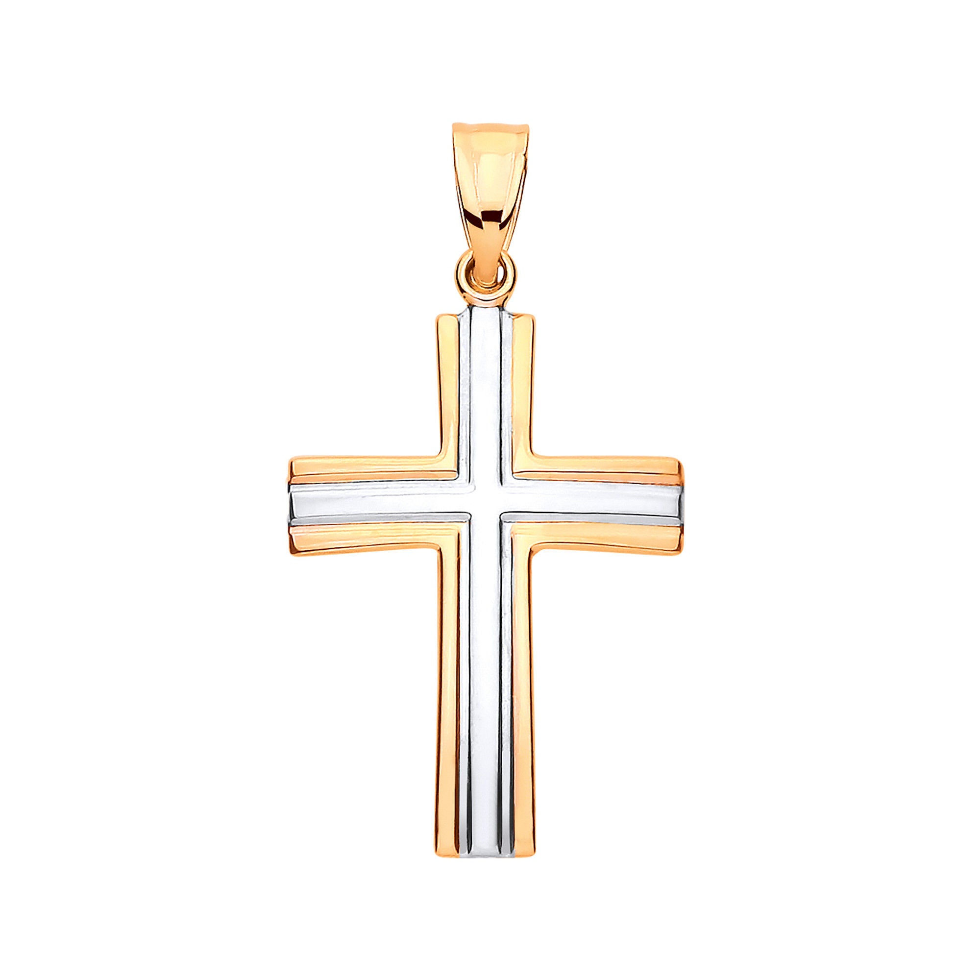 G Two Colour Hollow Cross
