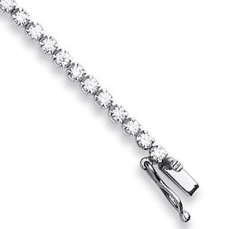 18ct White Gold 3.00ct Diamond Tennis Bracelet