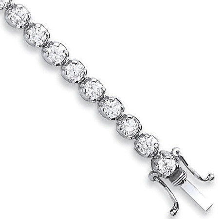 18ct White Gold 5.00ct Diamond Tennis Bracelet