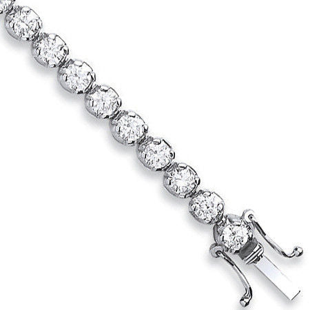 18ct White Gold 7.00ct Diamond Tennis Bracelet